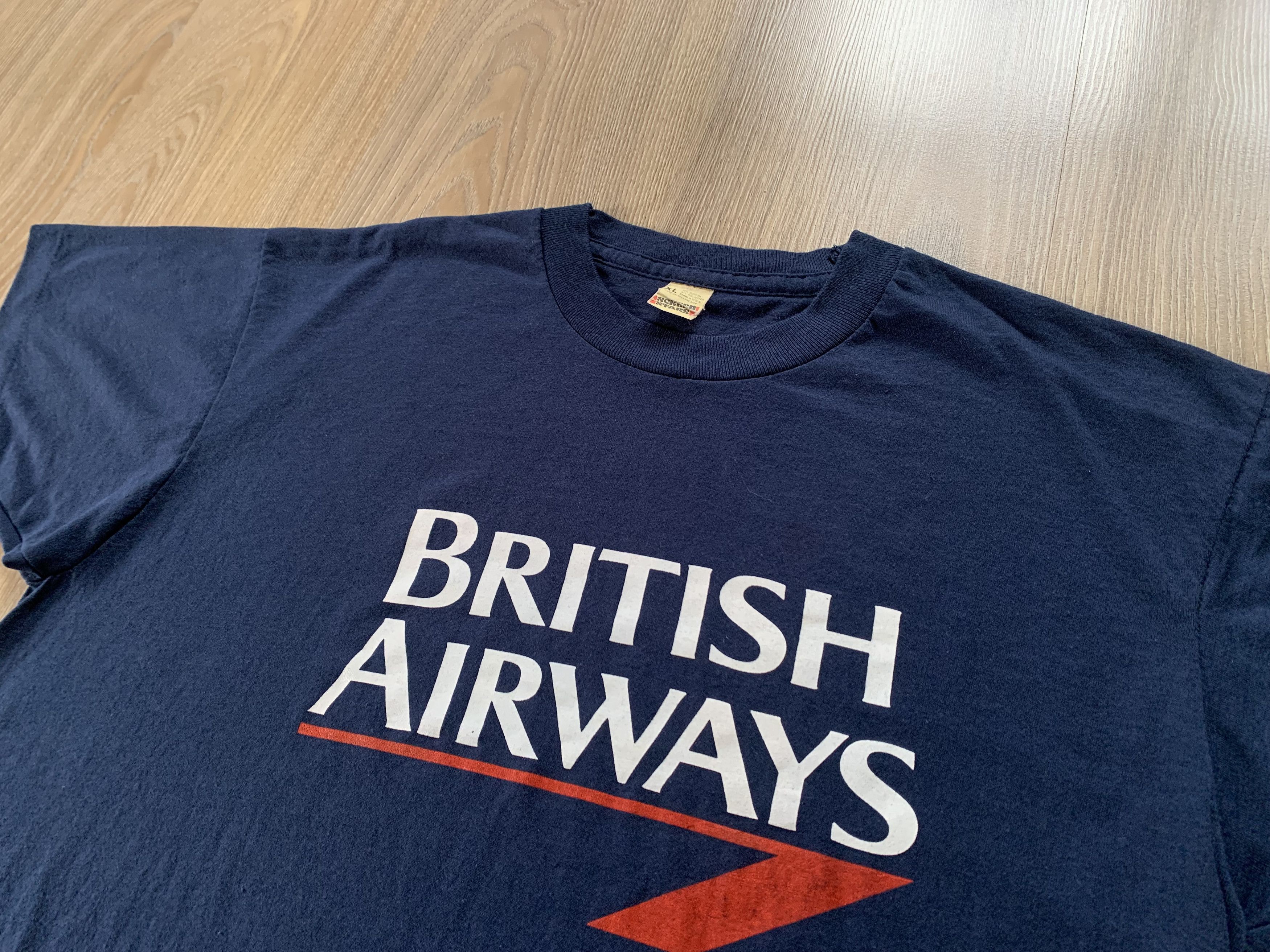 Vintage Vintage Screen Stars British Airlines T-Shirt Size US XL / EU 56 / 4 - 4 Thumbnail