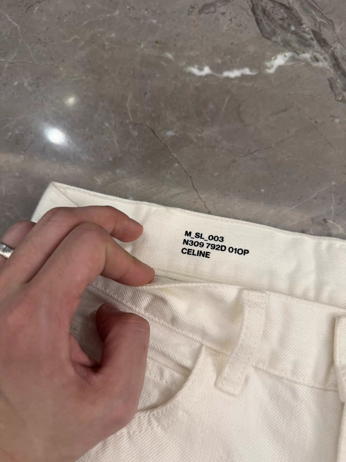 Celine Celine Hedi Slimane 003 Straight White Jeans 27 Size 27" / US 4 / IT 40 - 5 Thumbnail
