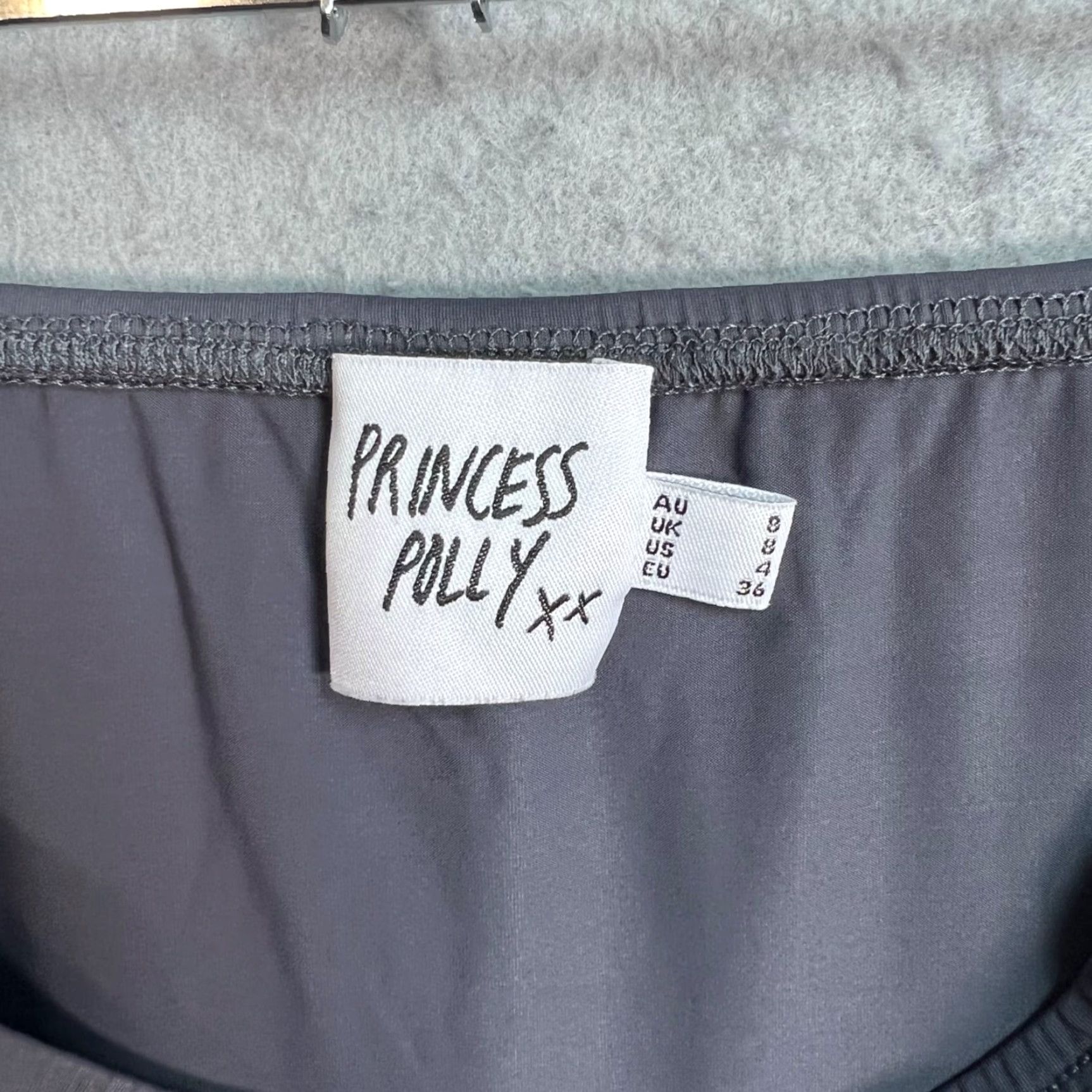 PRINCESS POLLY VINTAGE Princess Polly Maxi Skirt Womens Size 4 Dark Gray Recycled Nylon Elastane Size 27" / US 4 / IT 40 - 3 Thumbnail