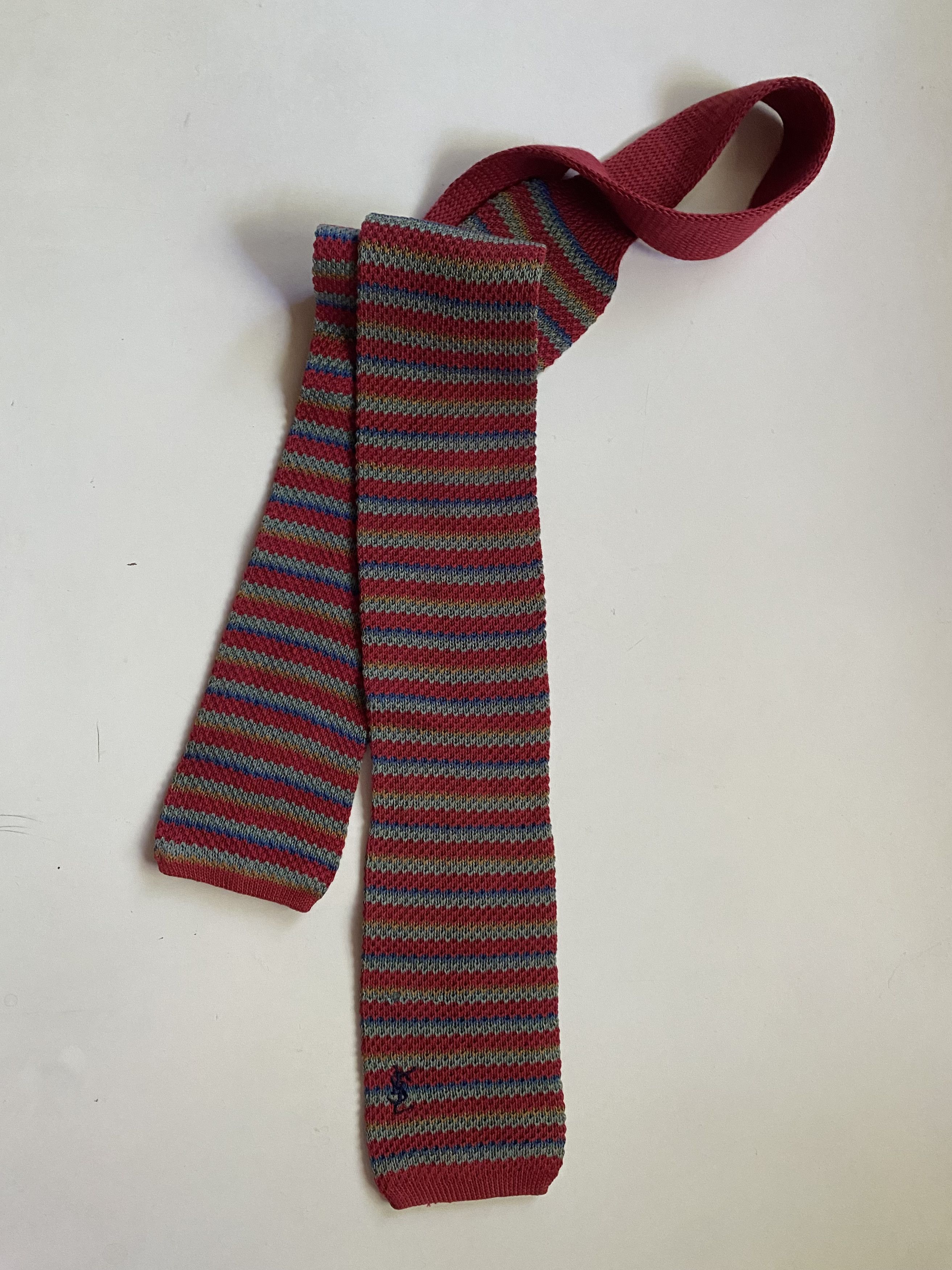 Yves Saint Laurent Vintage YSL Knit Tie Size ONE SIZE - 2 Thumbnail