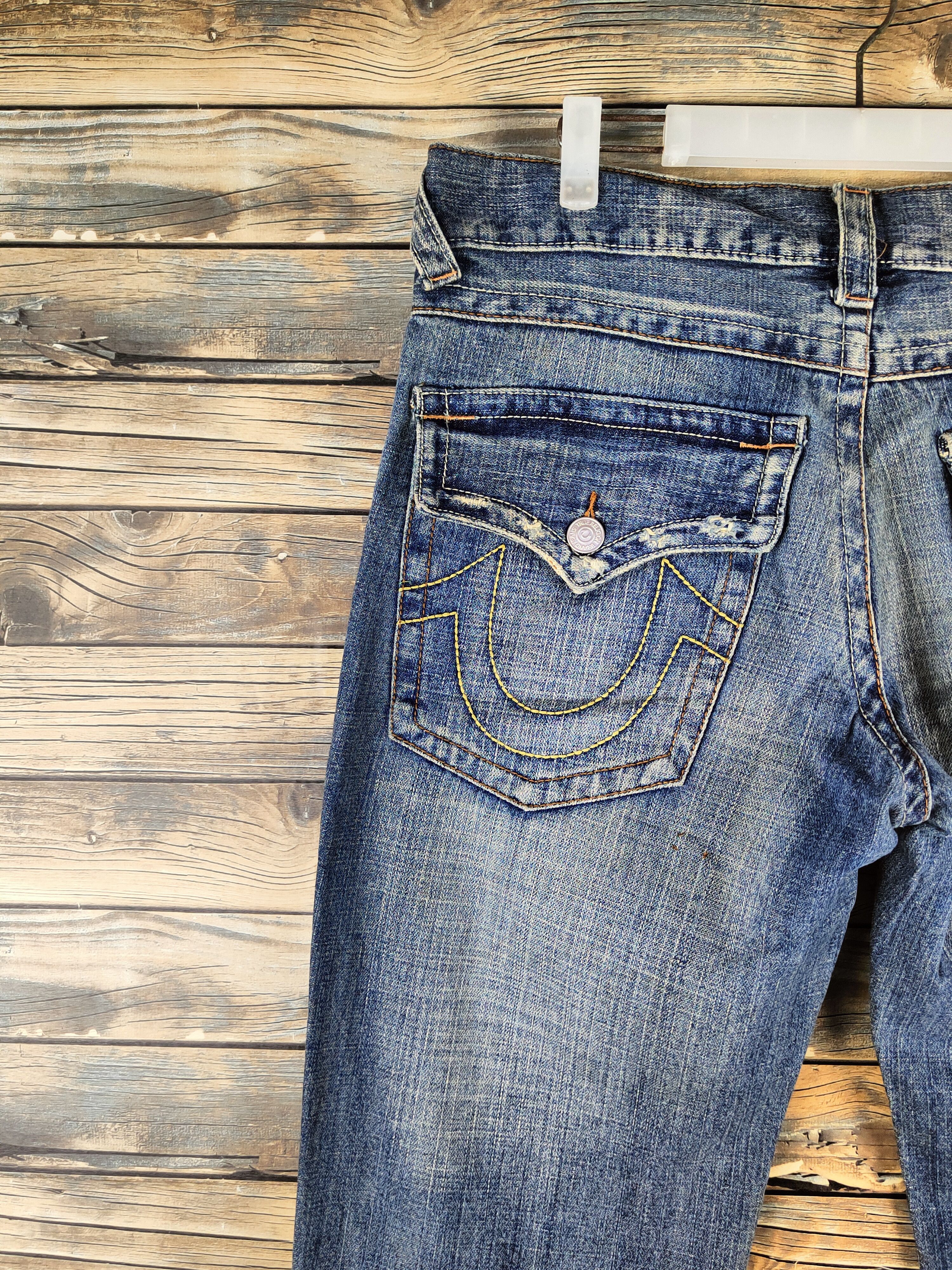 True Religion DL True Religion Blue Distressed Ripped Jeans #46-888 Size US 34 / EU 50 - 8 Thumbnail