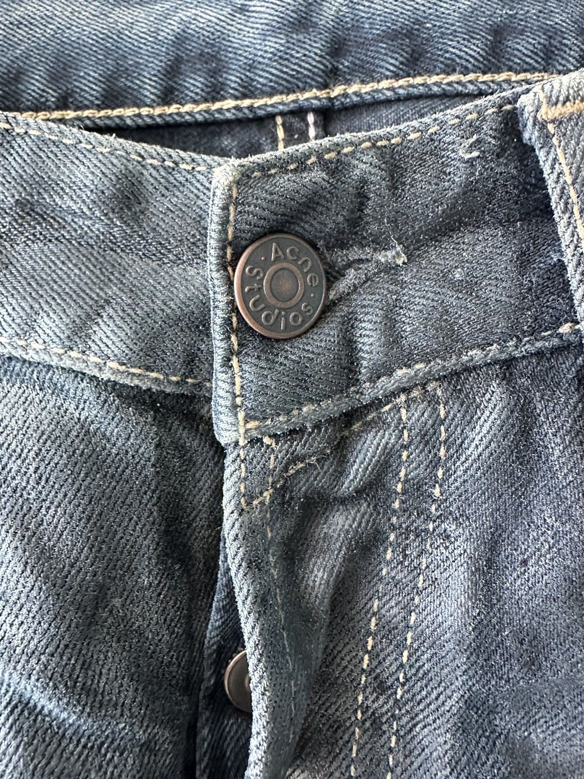 Acne Studios Acne Studios 2006F Coated Glossy Black Jeans 27 Size 27" / US 4 / IT 40 - 4 Thumbnail