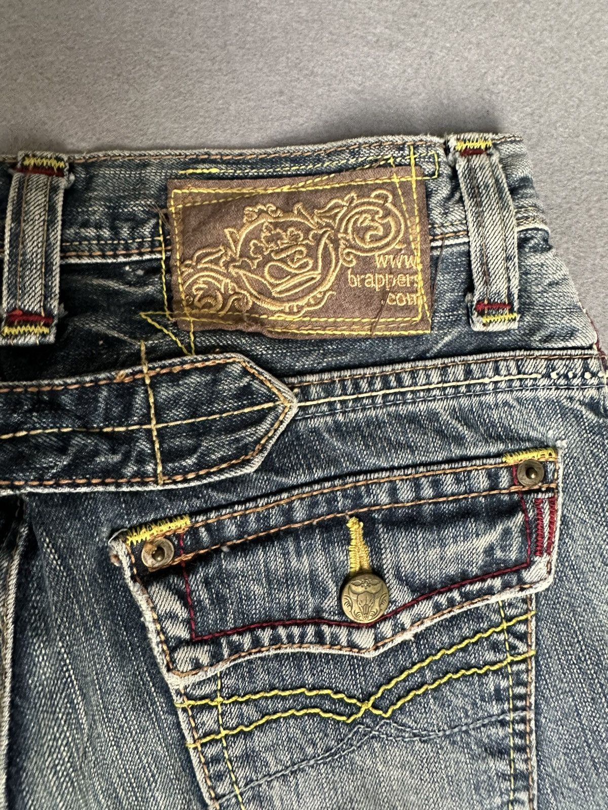 Japanese Brand FLARE Brappers Japan Denim Claw Marks Low Rise Denim Size US 28 / EU 44 - 16 Thumbnail