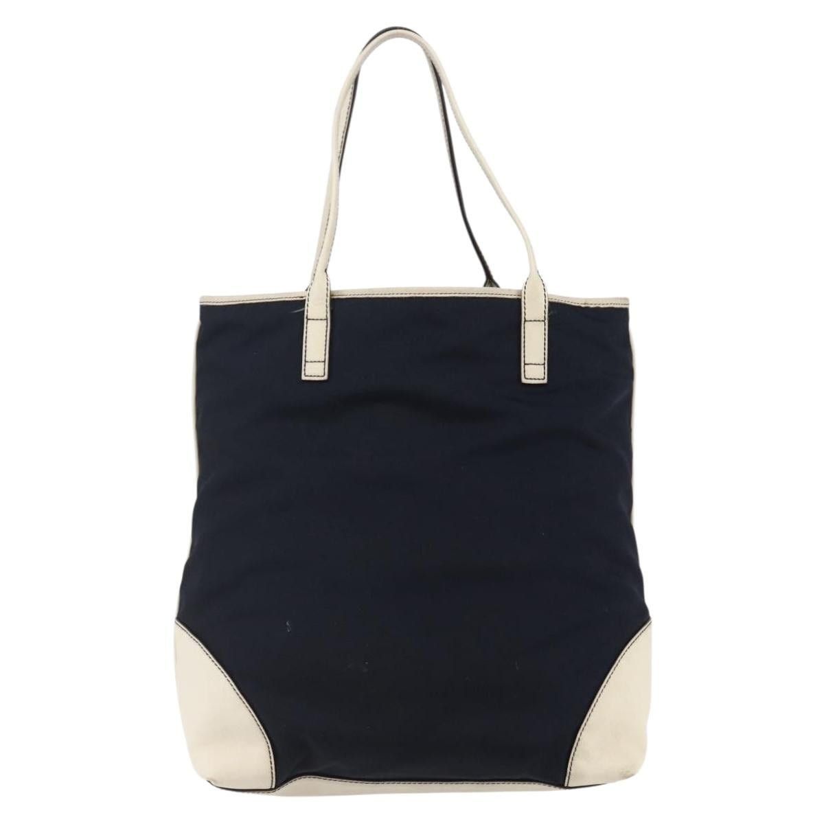 Gucci GUCCI Tote Bag Nylon Leather Navy Size ONE SIZE - 3 Thumbnail