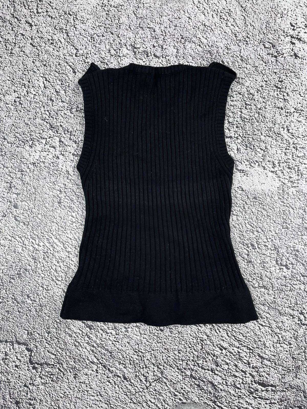 Elisa Cavaletti Vintage Elisa Cavaletti ribbed V Neck Avant Garde Vest Size S / US 4 / IT 40 - 3 Thumbnail