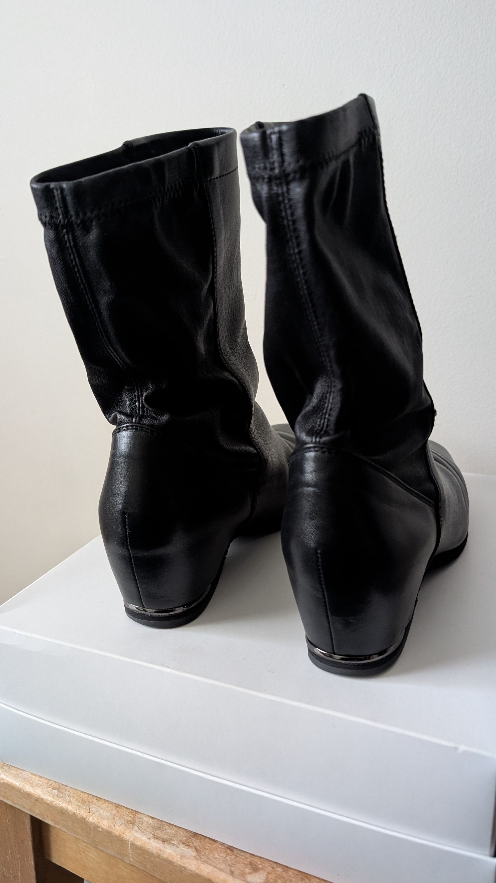 Issey Miyake Rare Issey Miyake Leather In Heel Boots Size US 8 / IT 38 - 5 Thumbnail