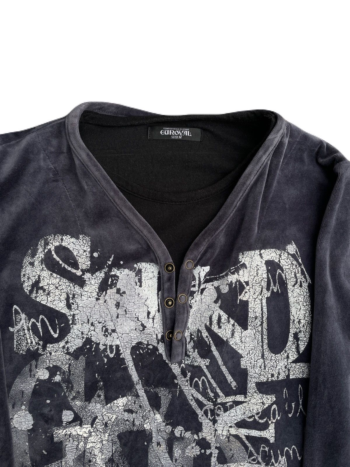 If Six Was Nine 2000s Japanese archive Layered Velour Poem Long Sleeve Tee Size US S / EU 44-46 / 1 - 5 Thumbnail