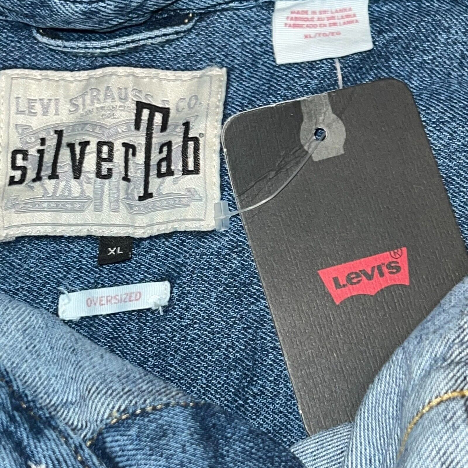 Levi's Levi's Silver Tab Denim Oversized Blue Pocket Shirt Men's XL Size US XL / EU 56 / 4 - 7 Thumbnail