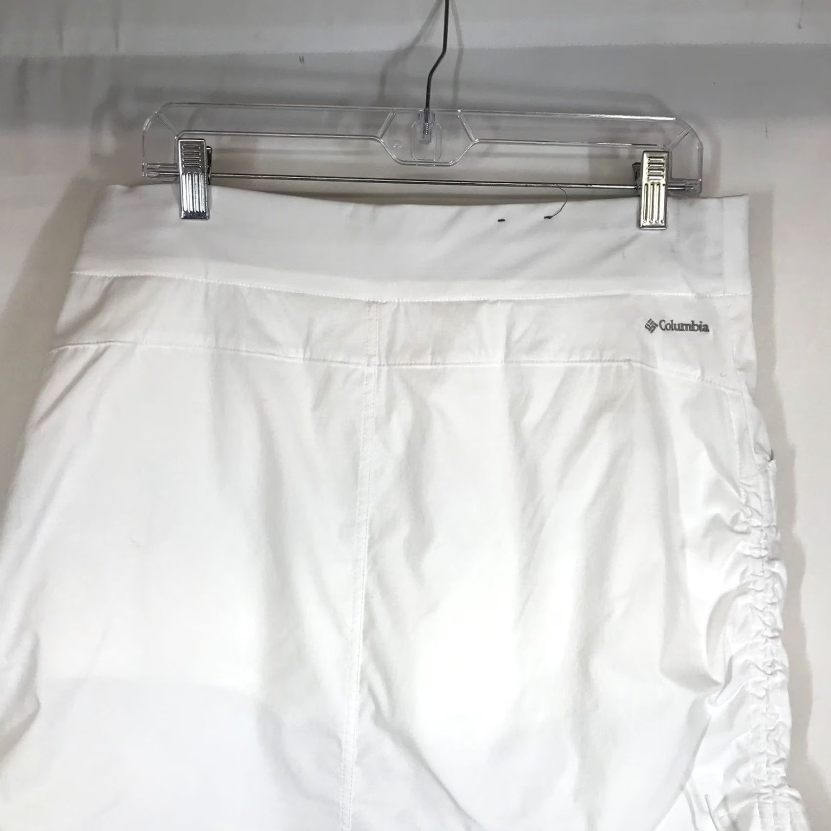 Vintage Columbia Women's White Athletic Skirt Size L Gathered Side Drawstring Size 36" / US 14 / IT 50 - 4 Thumbnail