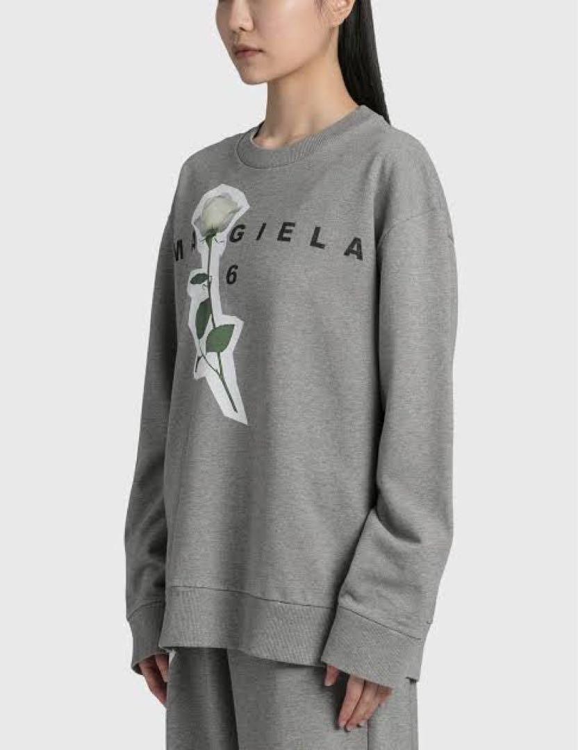 MM6 MM6 MAISON MARGIELA Sweatshirt With Rose Print M Size M / US 6-8 / IT 42-44 - 2 Thumbnail