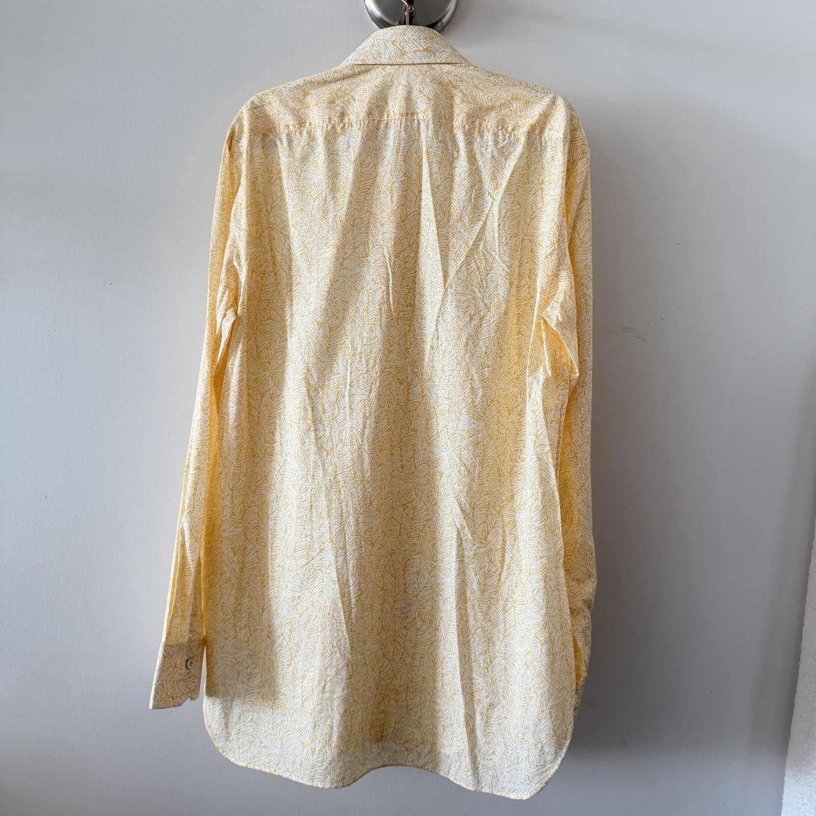 Kiton NWT Kiton Shirt Men’s Yellow Leaf Print Sz M 100% Authentic Size US M / EU 48-50 / 2 - 5 Thumbnail