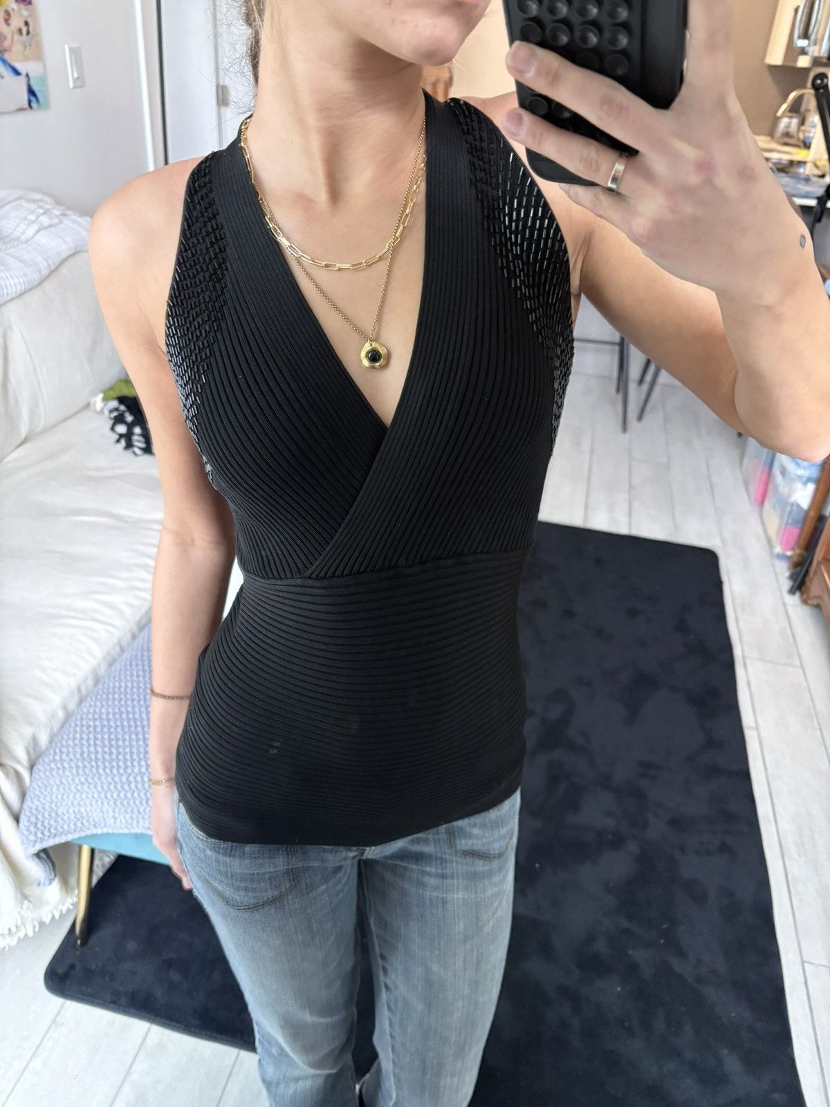 Other CACHE SILK beaded top never worn Size S / US 4 / IT 40 - 4 Thumbnail