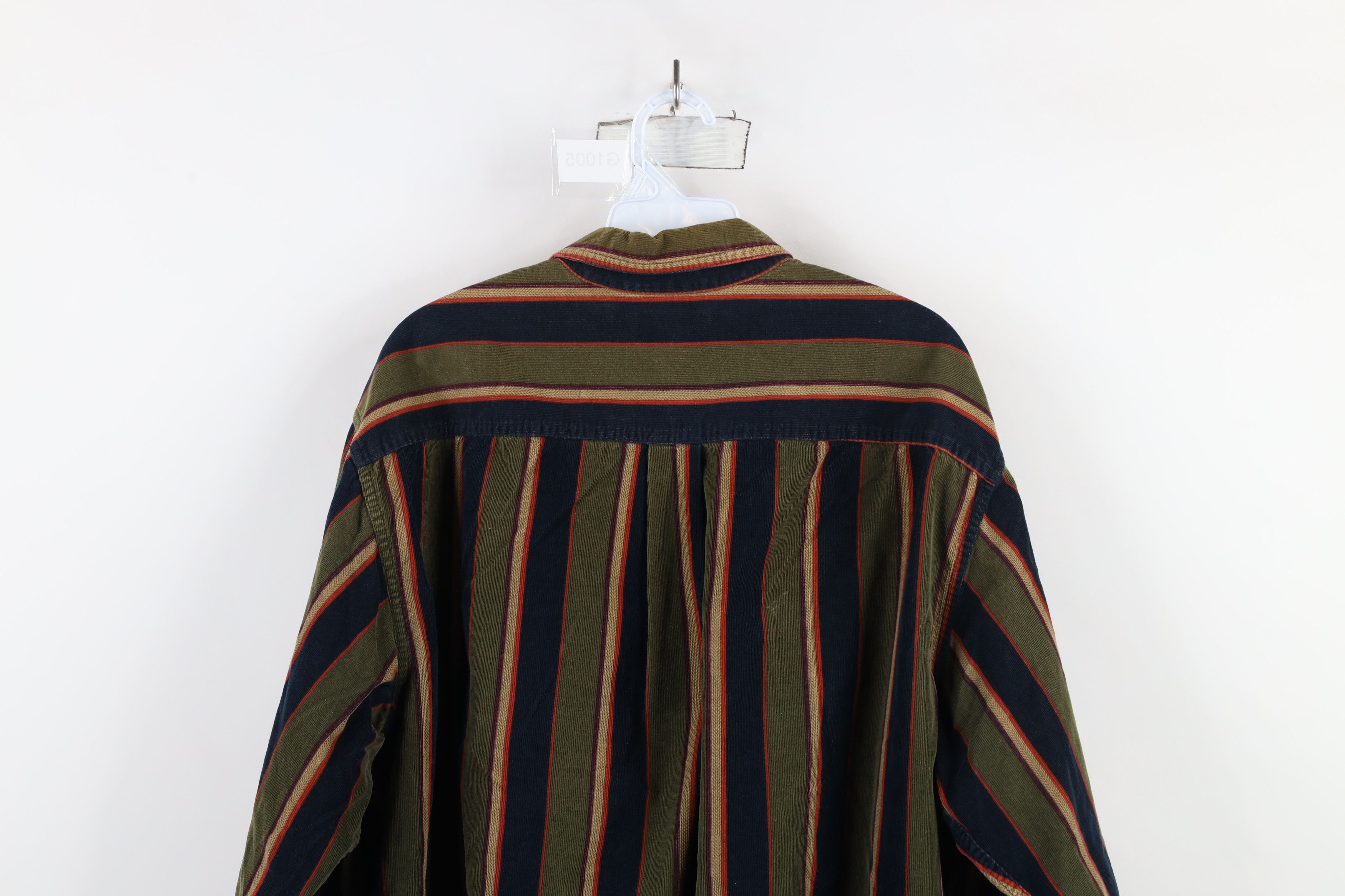 Vintage Vintage 90s Streetwear Block Corduroy Button Down Shirt Size US L / EU 52-54 / 3 - 13 Thumbnail