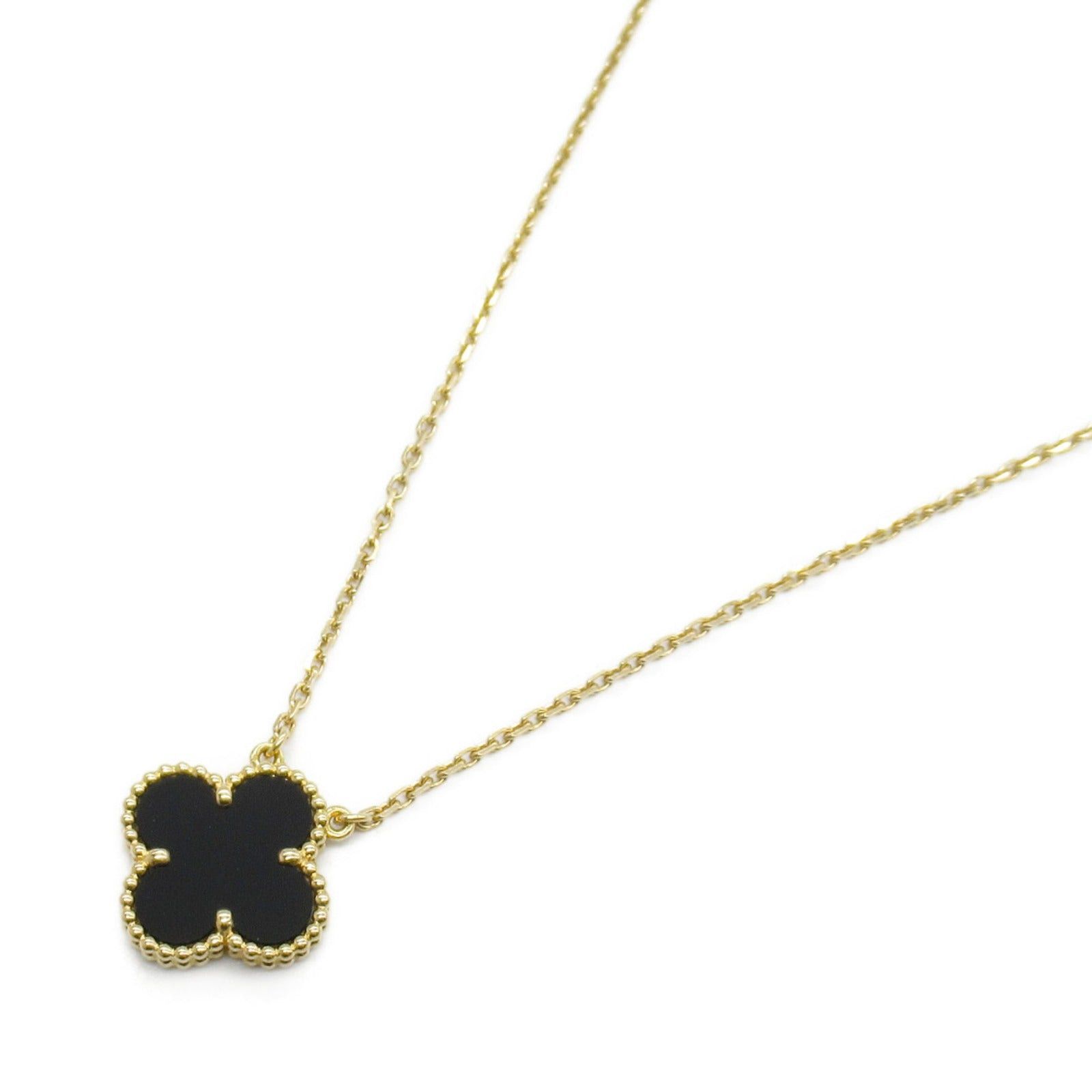 Van Cleef & Arpels Van Cleef Arpels Alhambra Necklace Onyx K18 (Yellow Gold) Black Size ONE SIZE - 1 Thumbnail