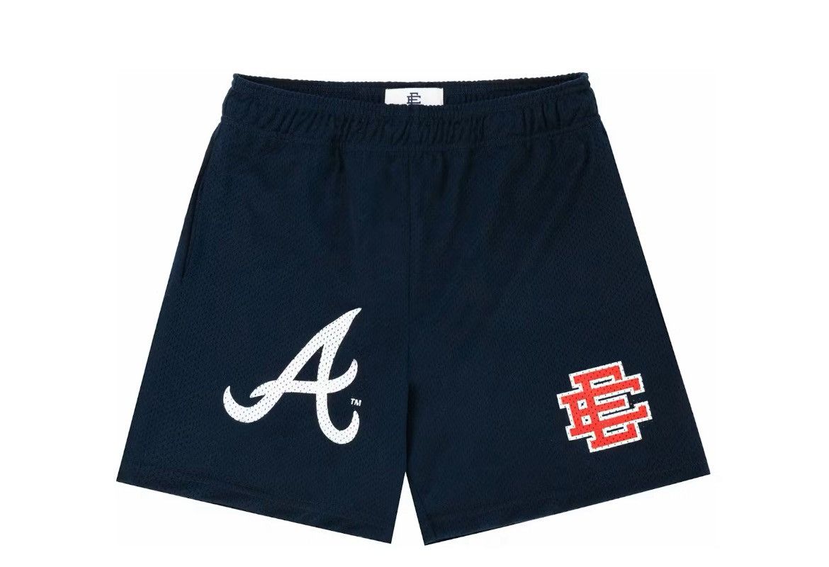 Eric Emanuel Eric Emanuel navy blue Atlanta Braves shorts medium Size US 30 / EU 46 - 1 Thumbnail