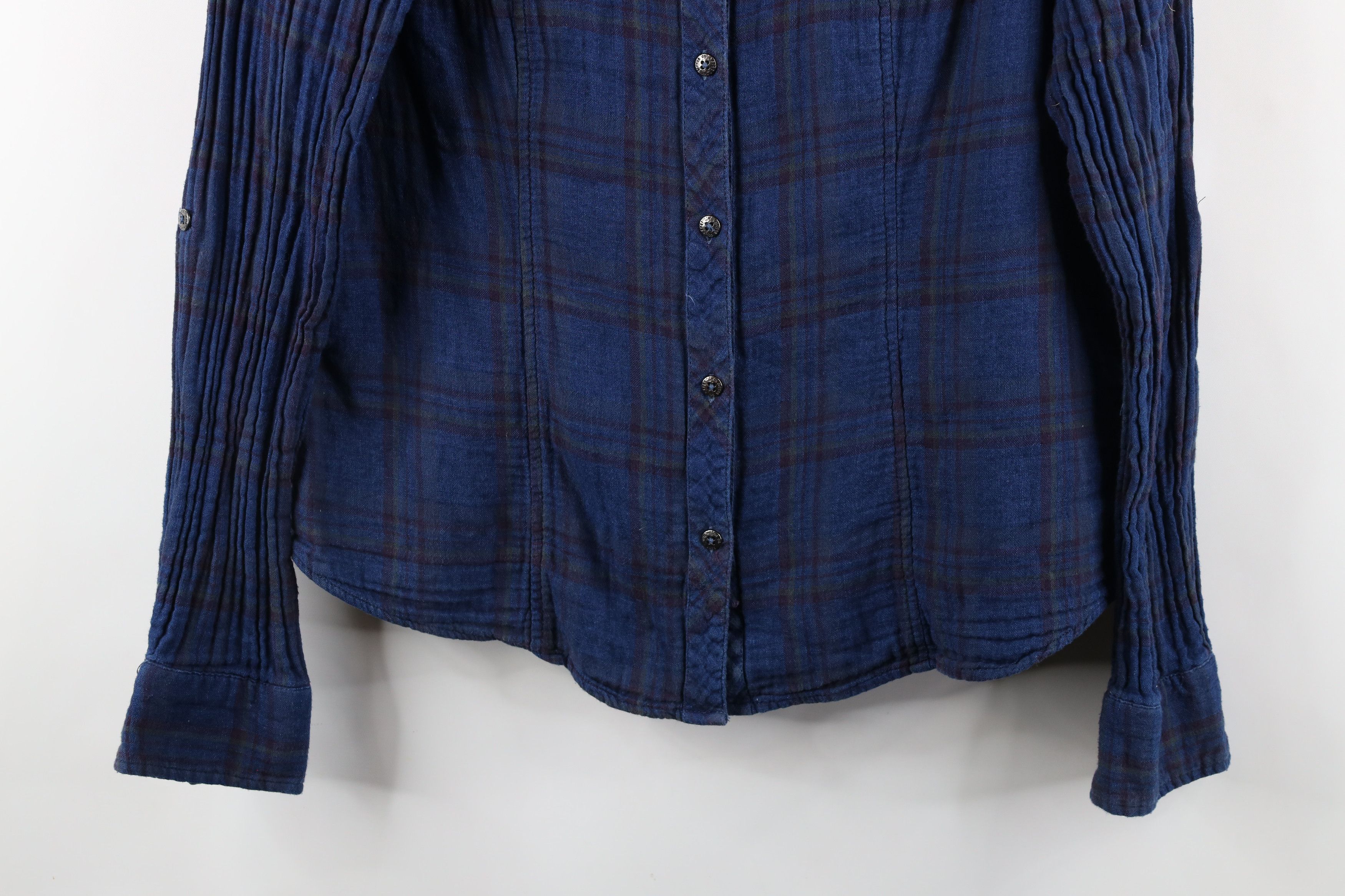 Harley Davidson × Vintage Vintage Harley Davidson Western Flannel Button Shirt Plaid Size L / US 10 / IT 46 - 3 Thumbnail
