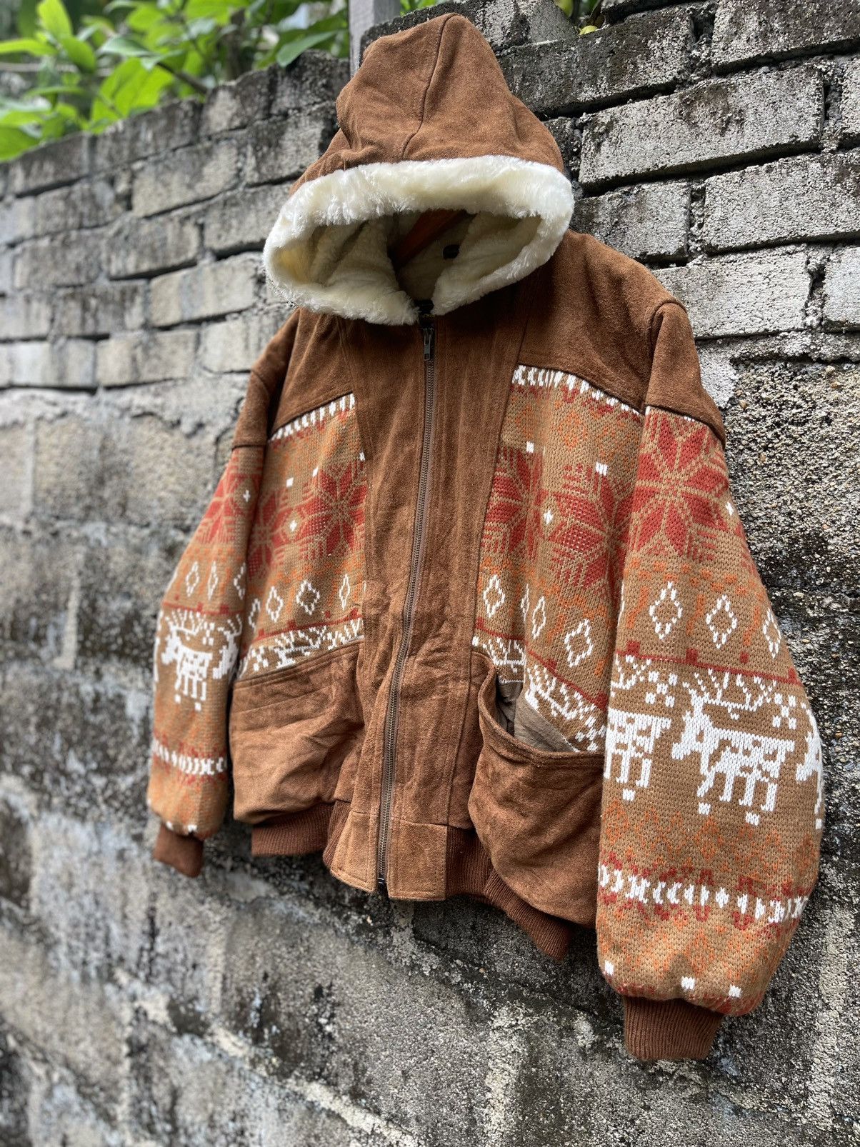 Vintage 90s Moda italiana Dragon Trading Suede Leather Jacket Size US L / EU 52-54 / 3 - 7 Thumbnail