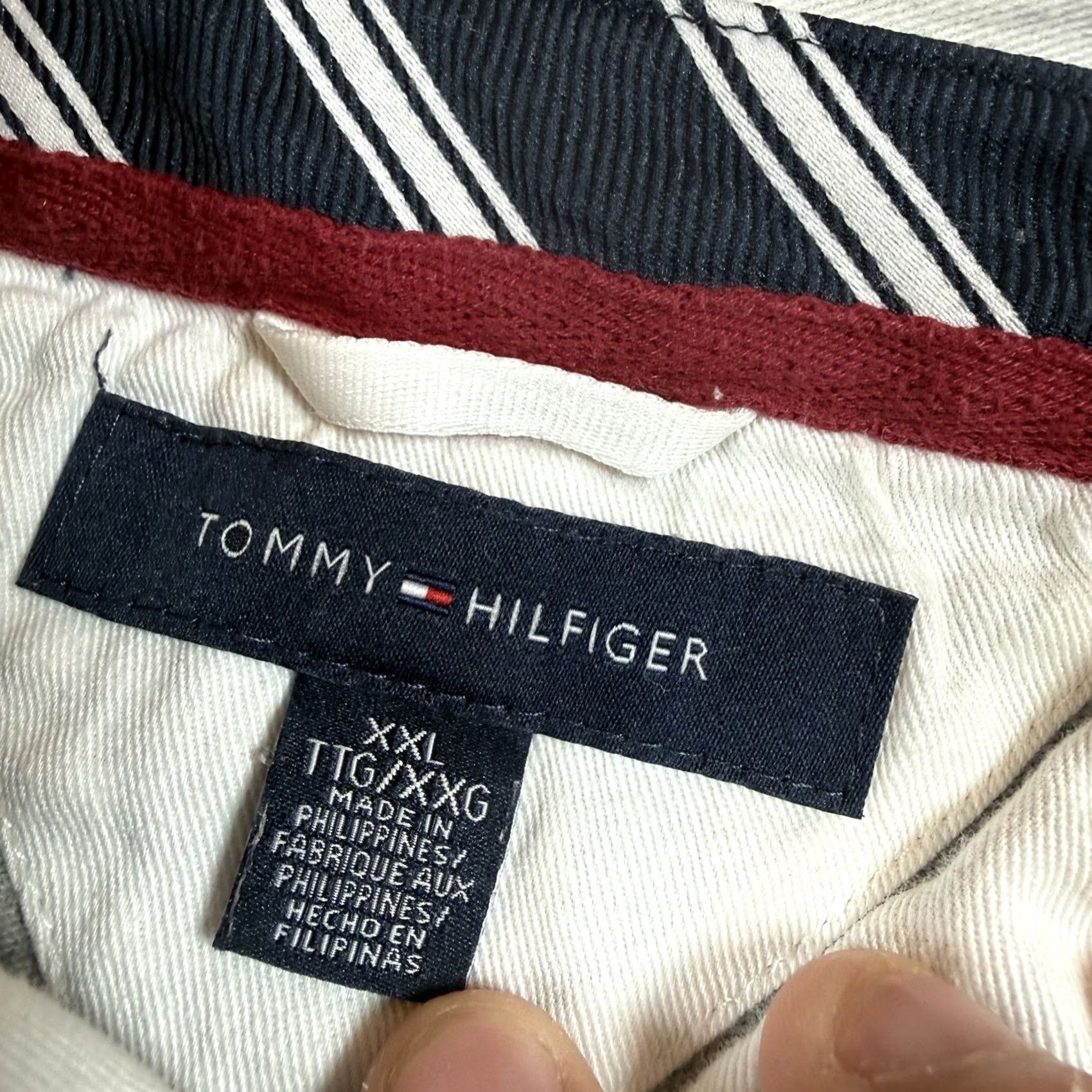 Tommy Hilfiger VINTAGE Tommy Hilfiger Rugby Shirt Mens XXL Long Sleeve Stitched Crest Blue XL Polo Mens Size US XL / EU 56 / 4 - 4 Thumbnail