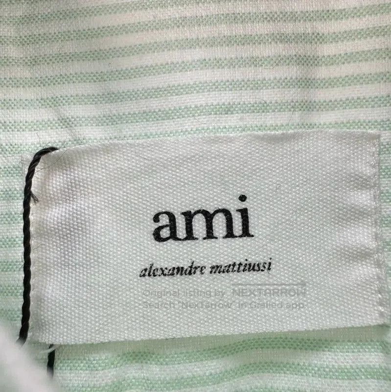 AMI AMI Light Green Long Sleeve Embroidered Shirt . Size L / US 10 / IT 46 - 5 Thumbnail