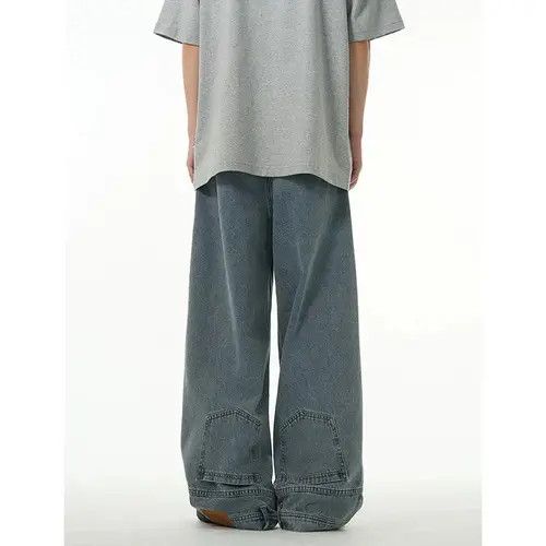 Japanese Brand Chiaki x Mami High street washed straight baggy jeans Size US 30 / EU 46 - 2 Thumbnail