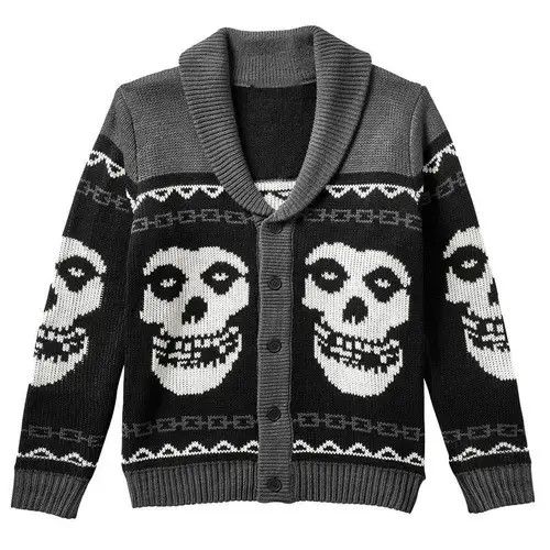 VIBE Retro Long Sleeves Gothic Knit Sweater Size US XL / EU 56 / 4 - 1 Thumbnail