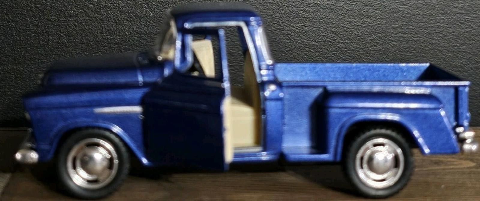 Designer 1955 Chevy Stepside 3100 Pick Up Diecast Little Blue Truck Size ONE SIZE - 4 Thumbnail