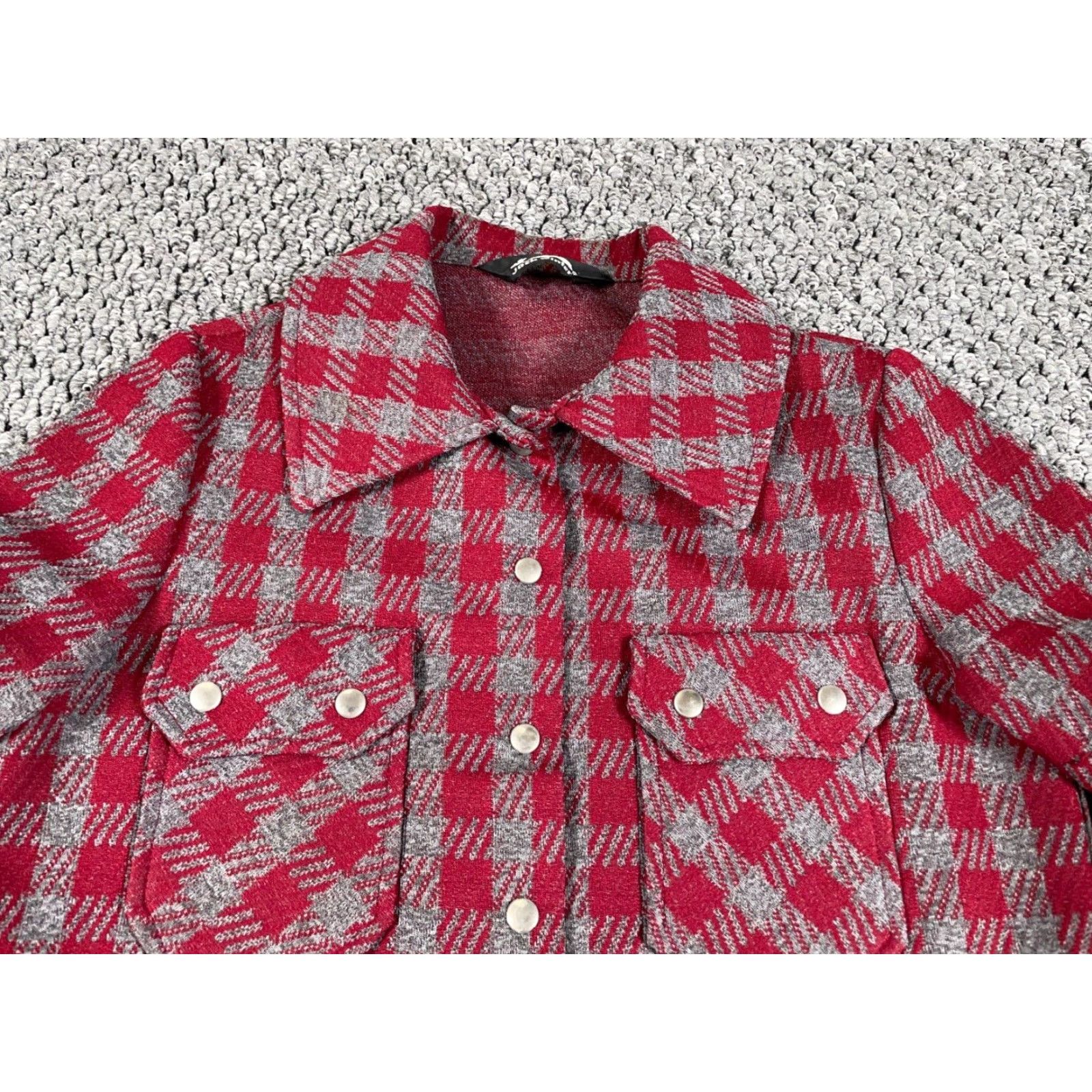 Vintage VINTAGE Women's Small Red Gray Plaid Western Shirt Size S / US 4 / IT 40 - 5 Thumbnail