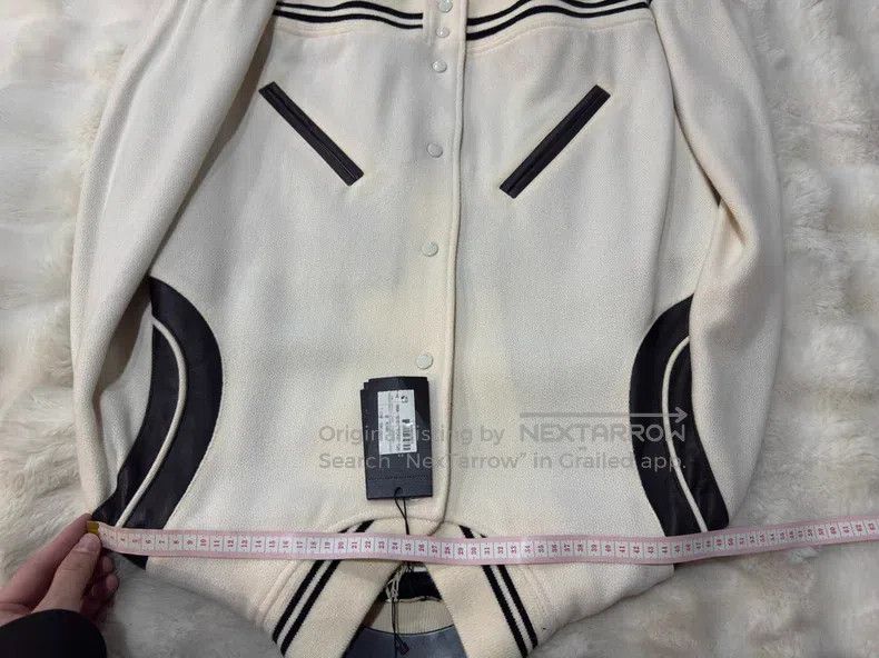 Saint Laurent Paris Saint Laurent Paris White Teddy Baseball Jacket Size US L / EU 52-54 / 3 - 7 Thumbnail