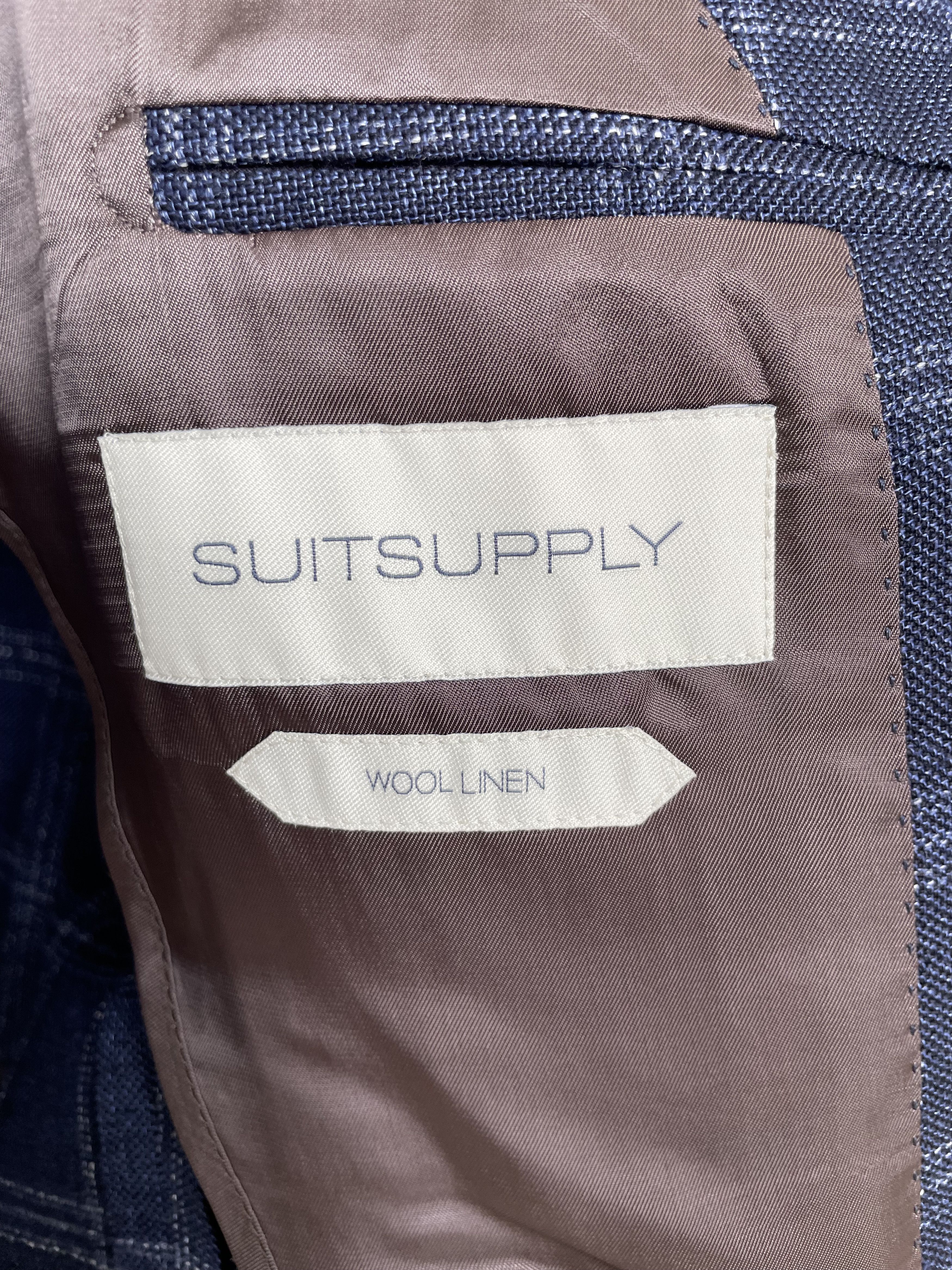 Suitsupply NWT Suitsupply mid blue checked summer jacket, size 38R\EU48 Size 38R - 4 Thumbnail
