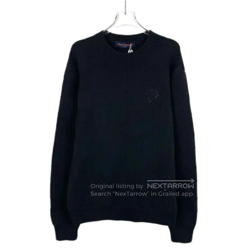 Louis Vuitton Louis Vuitton Black Cotton Knit Sweater for Men . Size US XS / EU 42 / 0 - 1 Thumbnail
