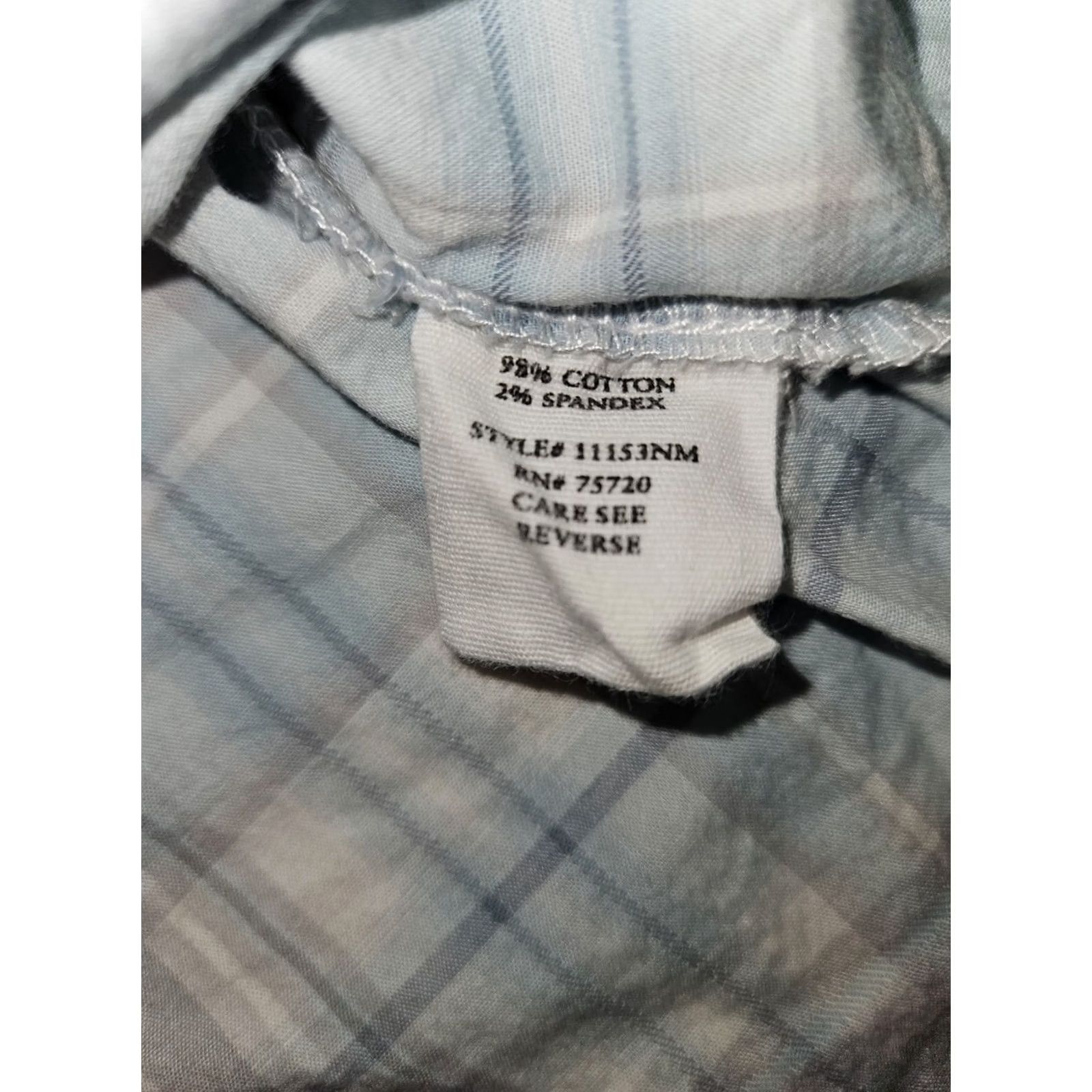 BKE BKE Button-Up Shirt XL Men's Short Sleeve Athletic Fit Stretch Green/Gray Plaid Size US XL / EU 56 / 4 - 3 Thumbnail