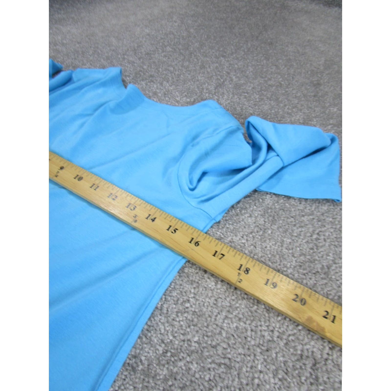 J. Jill VINTAGE J. Jill T-Shirt Womens XSP Petite Blue Cotton V-Neck Long Sleeve Casual Size XS / US 0-2 / IT 36-38 - 5 Thumbnail