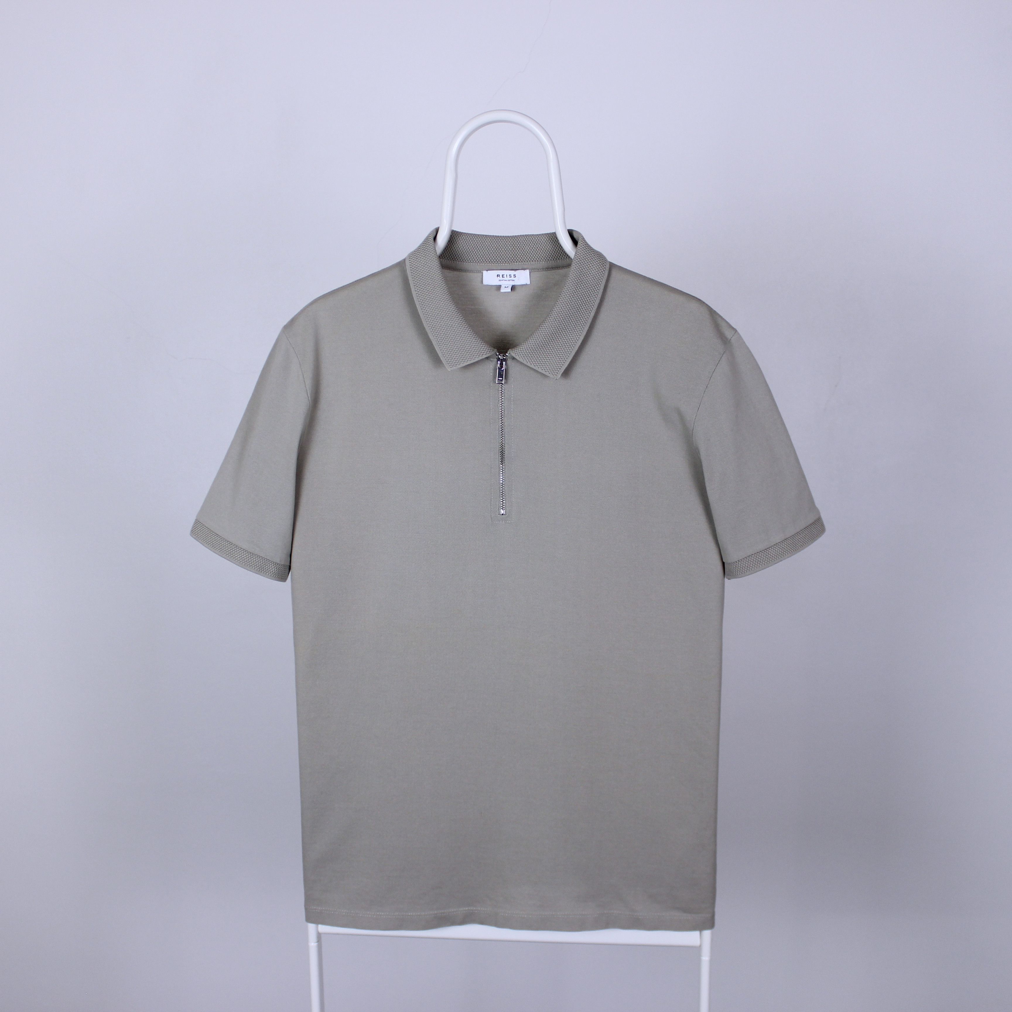 Reiss Reiss polo shirt men M zip 3/4 beige Size US M / EU 48-50 / 2 - 2 Thumbnail