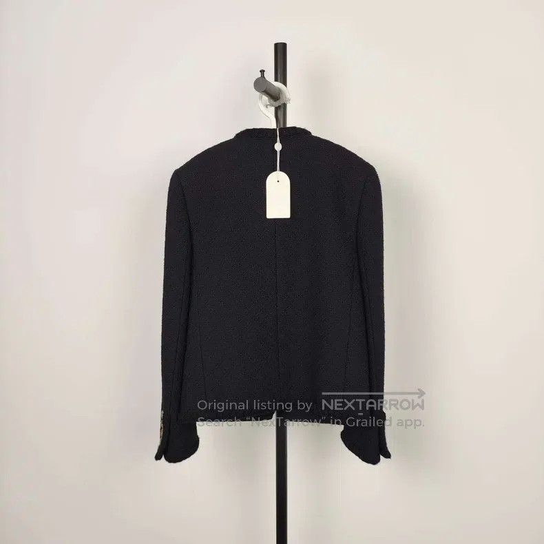 Saint Laurent Paris Saint Laurent Paris Black Short-sleeved Diamond Pattern Cr Size XS / US 0-2 / IT 36-38 - 2 Thumbnail