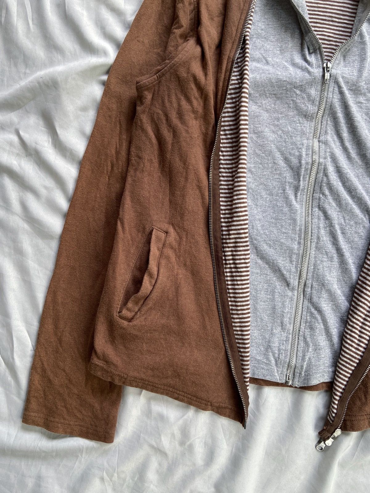 Japanese Brand JAPANESE DOUBLE LAYER ZIP HOODIE yohji yamamoto style Size US L / EU 52-54 / 3 - 6 Thumbnail