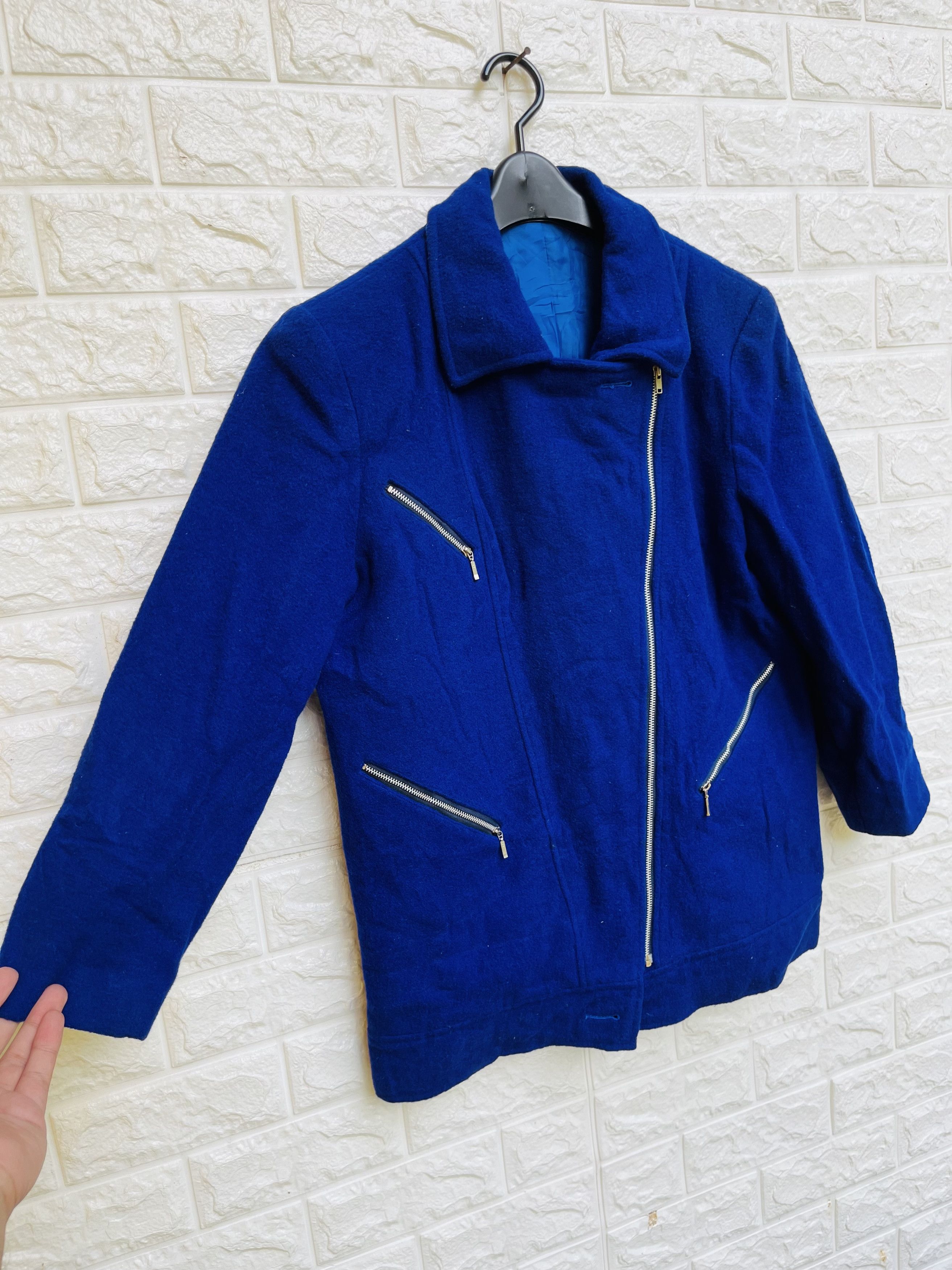 Japanese Brand × Vintage Vintage Blue Designer Fashion Style Jacket Size L / US 10 / IT 46 - 4 Thumbnail