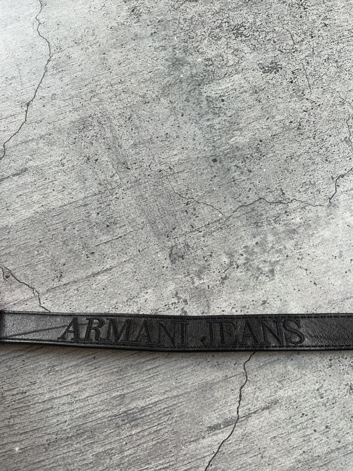Armani Armani Jeans Belt Leather 100% Vintage Avant Garde Y2K Size ONE SIZE - 3 Thumbnail