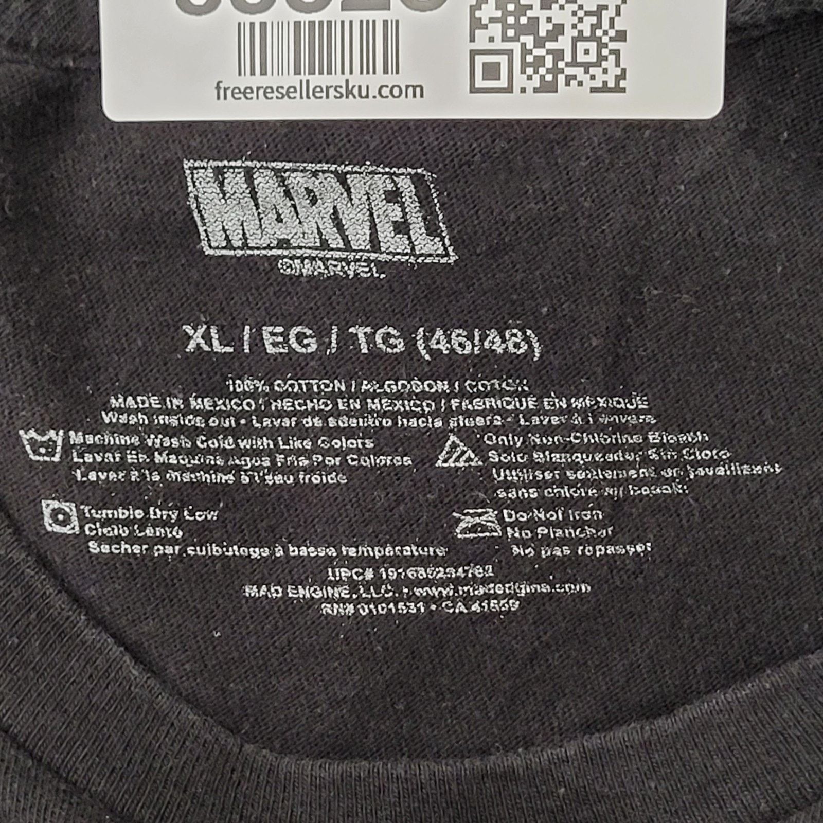 Marvel Comics Marvel-Universe Deadpool Party Shirt L/XL 23x26 Crop Black Size US XL / EU 56 / 4 - 16 Thumbnail