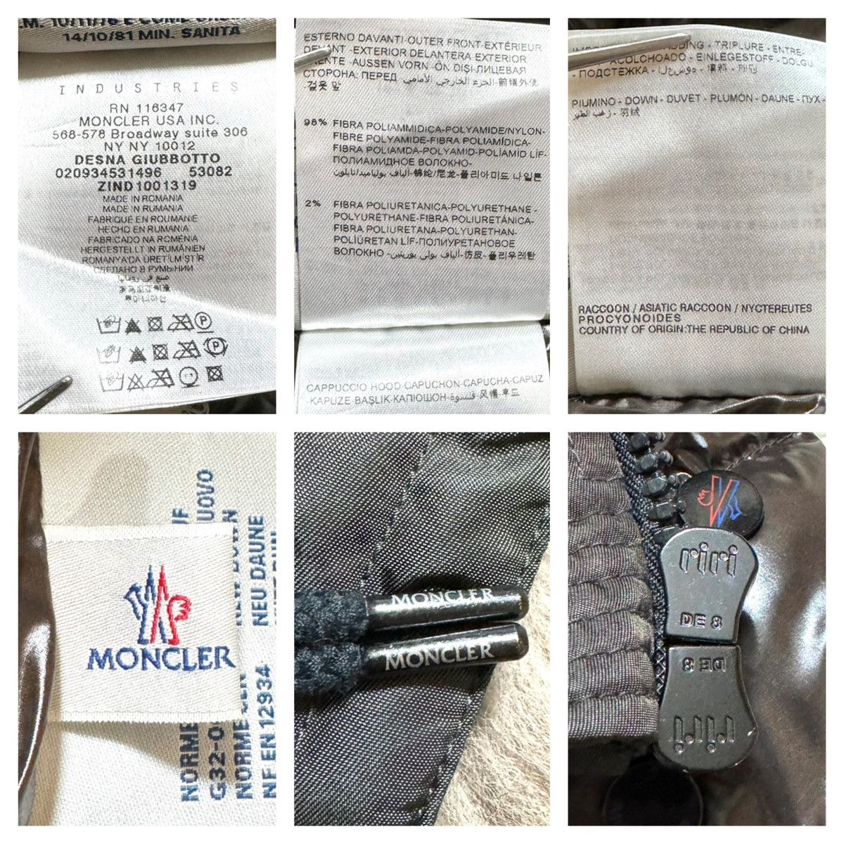 Moncler Moncler DESNA raccoon fur switching puffer down jacket Size XS / US 0-2 / IT 36-38 - 3 Thumbnail