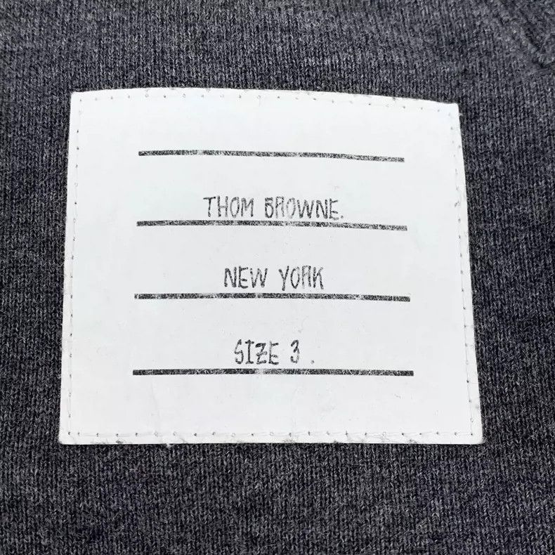 Thom Browne Thom browne Dark gray classic four-bar hooded drawstring zi Size US L / EU 52-54 / 3 - 6 Thumbnail
