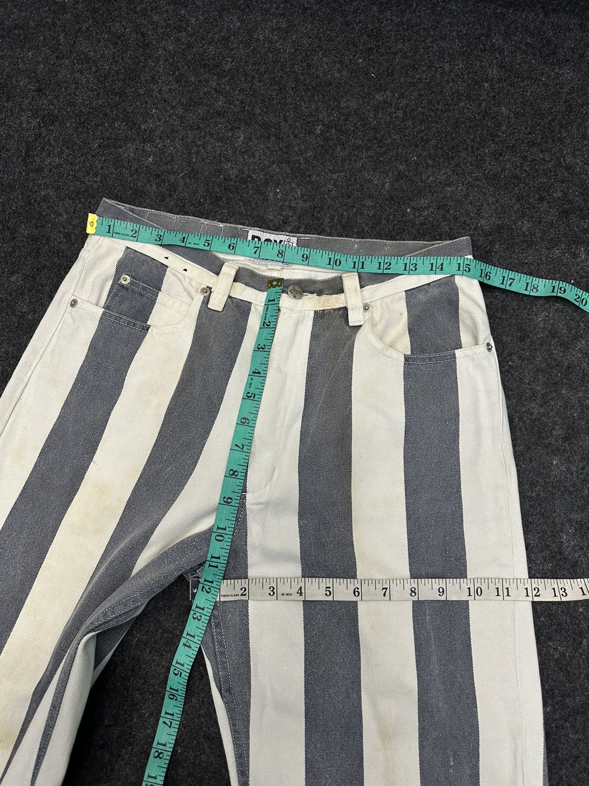 Boy London × Vintage Vintage Boy London Stripe Denim Size 31 F37 Size US 31 - 11 Thumbnail