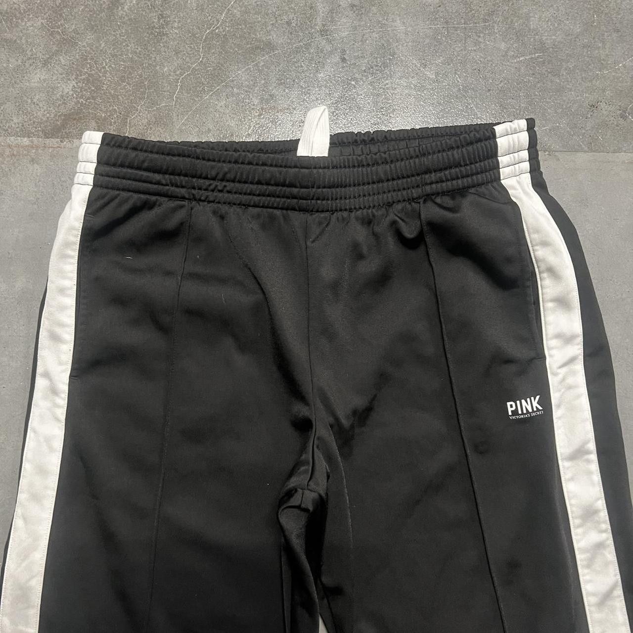 Vintage Vintage Y2K Baggy Pink Victorias Secret Black Track Pants Size US 34 / EU 50 - 3 Thumbnail