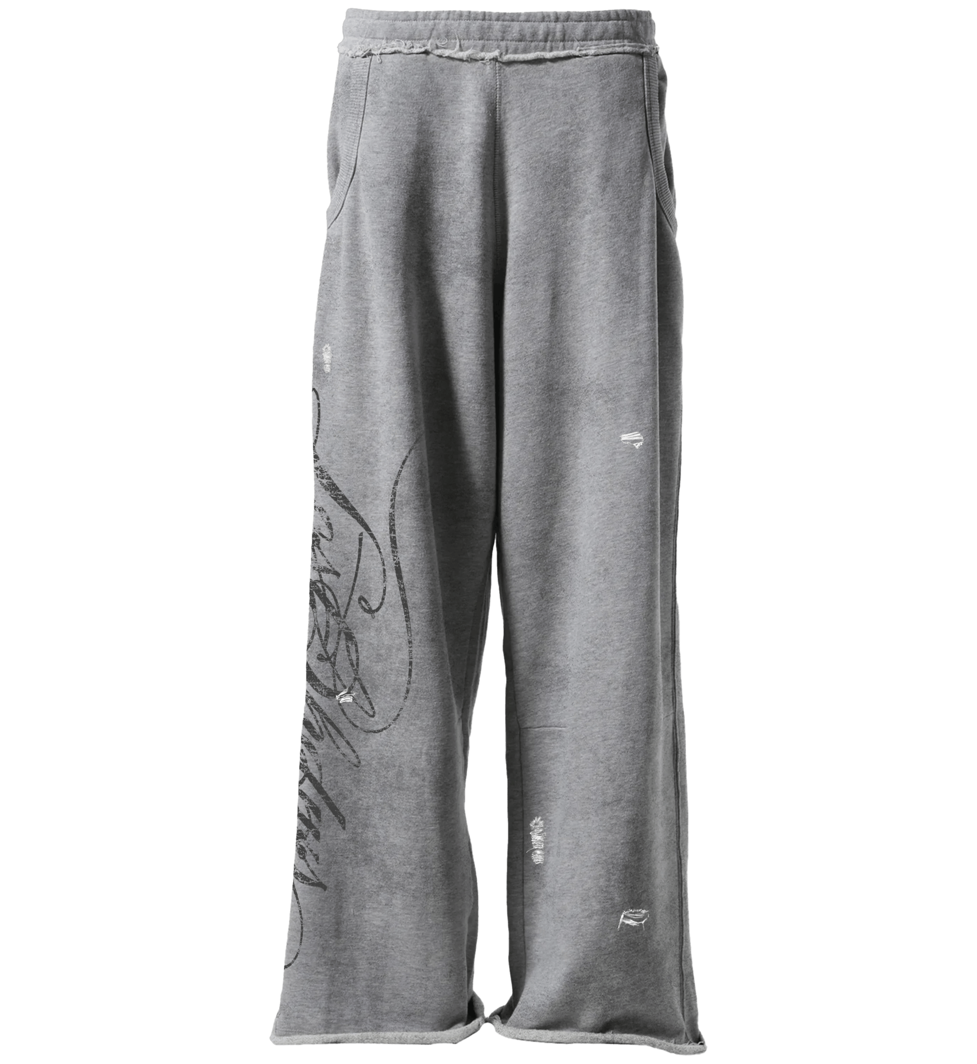 LOSTSHDWS LOSTSHDWS 'Distressed Script' Grey Sweats Size US 30 / EU 46 - 1 Preview