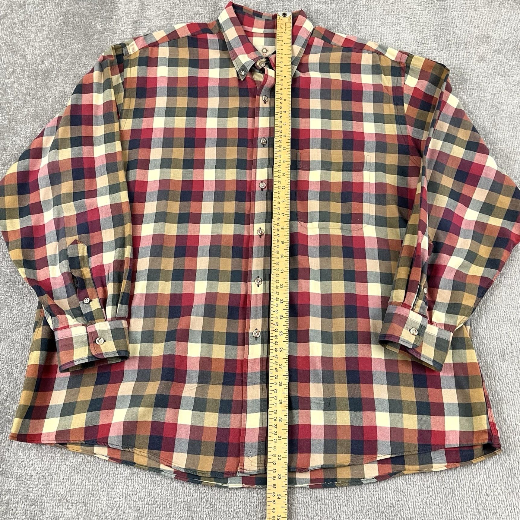 Vintage VINTAGE VIYELLA Shirt Mens XL Multi Plaid Wool Blend Button-Down Long Sleeve - Casual, Business, Workwear - Fall Winter Per United States (Wait) Size US XL / EU 56 / 4 - 5 Thumbnail