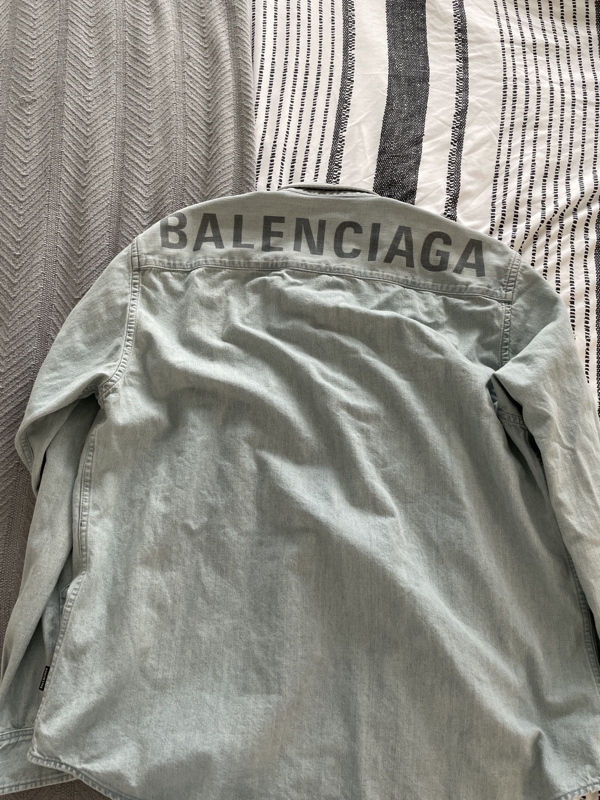 Balenciaga Balenciaga Denim Jacket Size US XXS / EU 40 - 1 Thumbnail