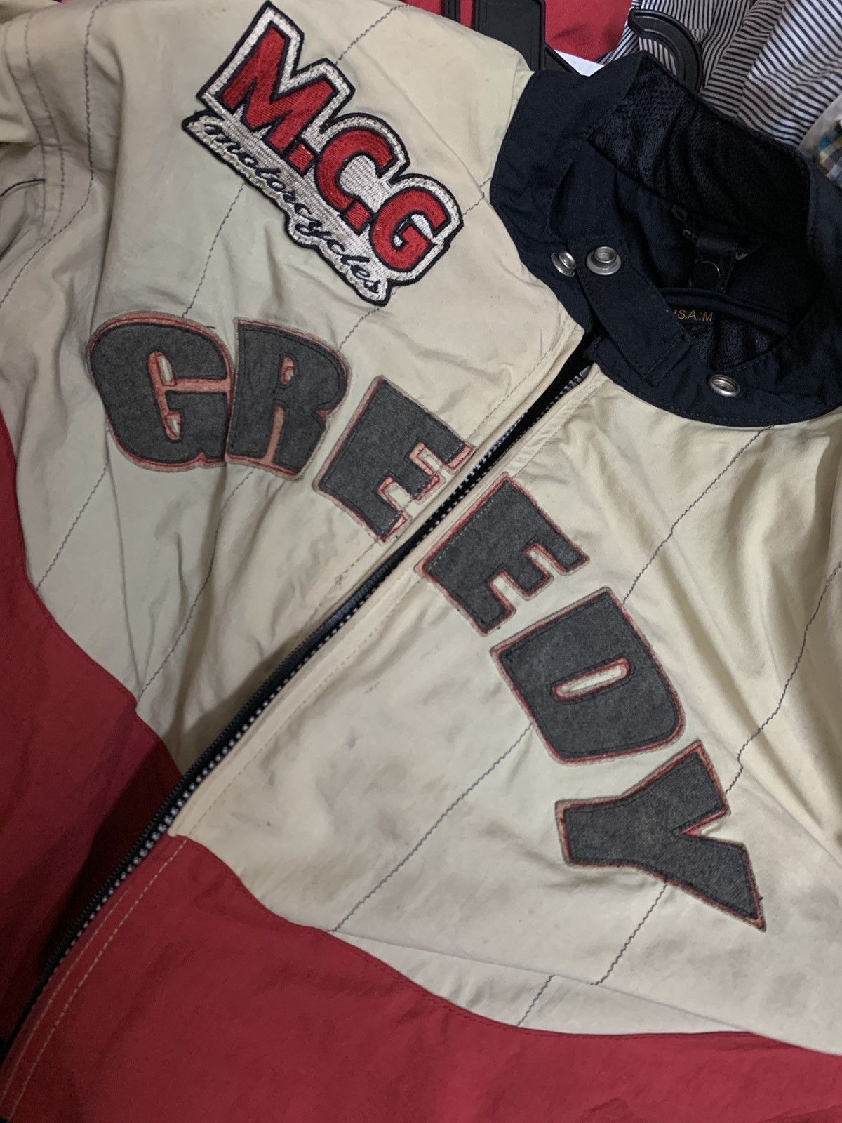 Greedy Genius Vintage greedy motorcycle jacket with padding Size US M / EU 48-50 / 2 - 16 Thumbnail