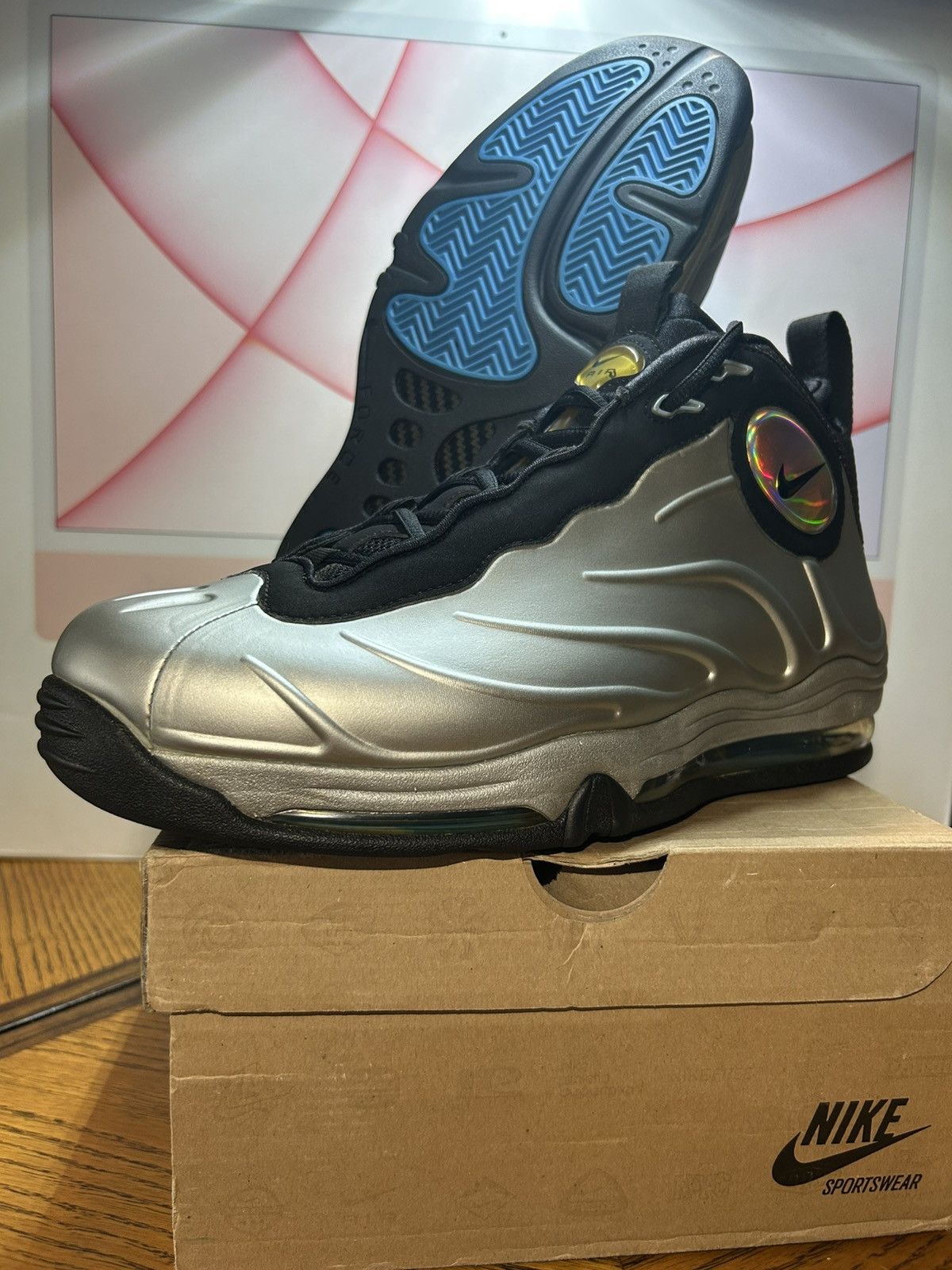 Nike Size 11 - Nike Total Air Foamposite Max Metallic Silver 2011 Size US 11 / EU 44 - 1 Thumbnail