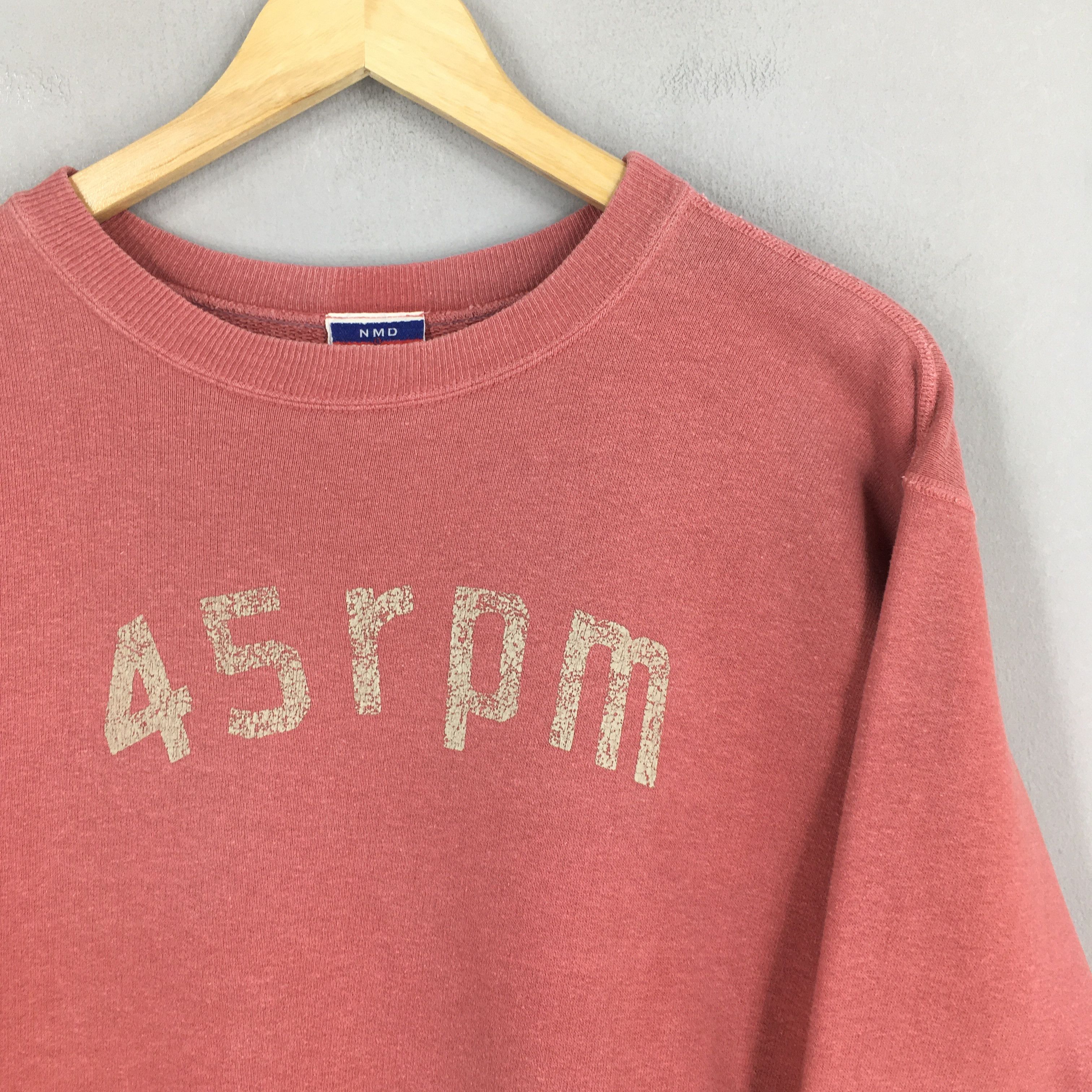 45rpm × Japanese Brand Vintage 45RPM Studio Japan Pink Sweatshirt Medium Size US M / EU 48-50 / 2 - 2 Thumbnail