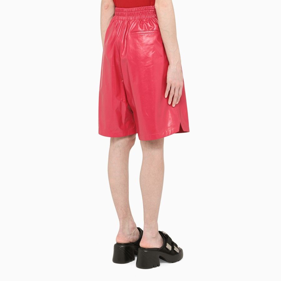 Bottega Veneta o1d2blof0824 Leather Shorts in Red Size 27" / US 4 / IT 40 - 4 Thumbnail