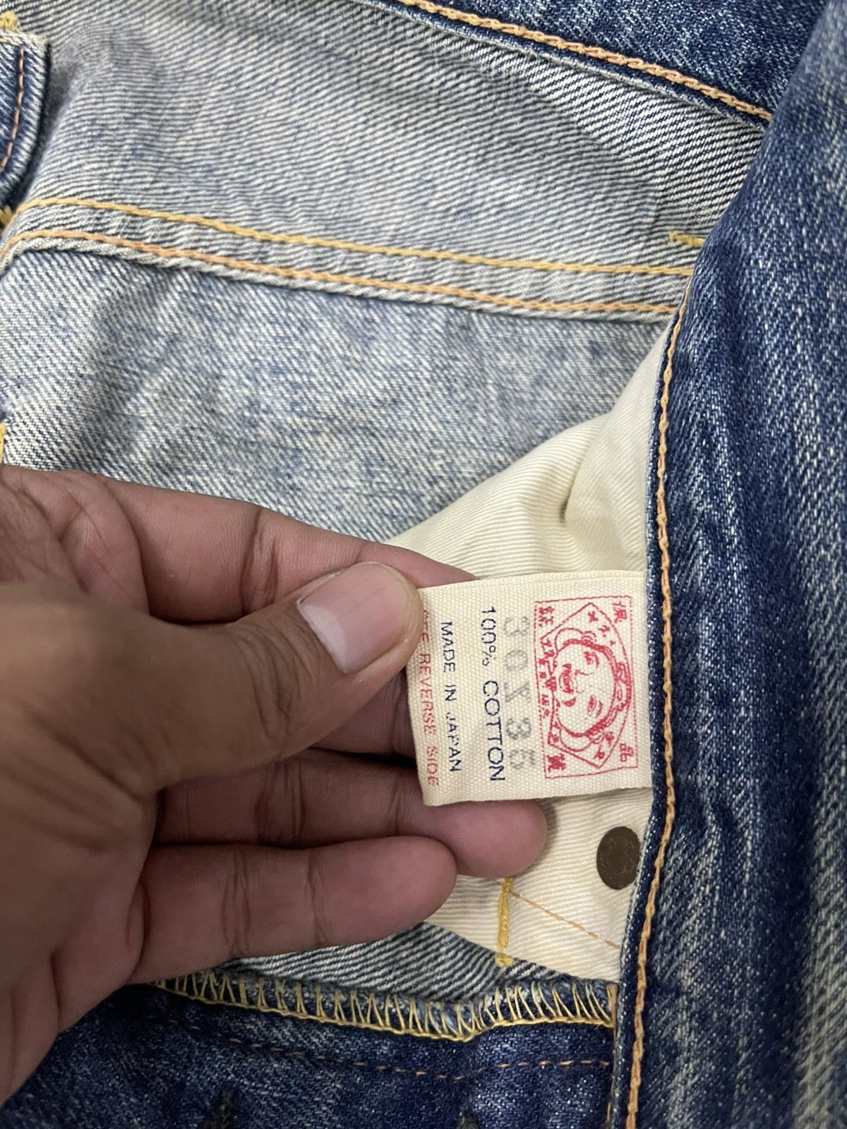 Evisu × Vintage Vintage Evisu Special rip distressed denim Size US 29 - 7 Thumbnail